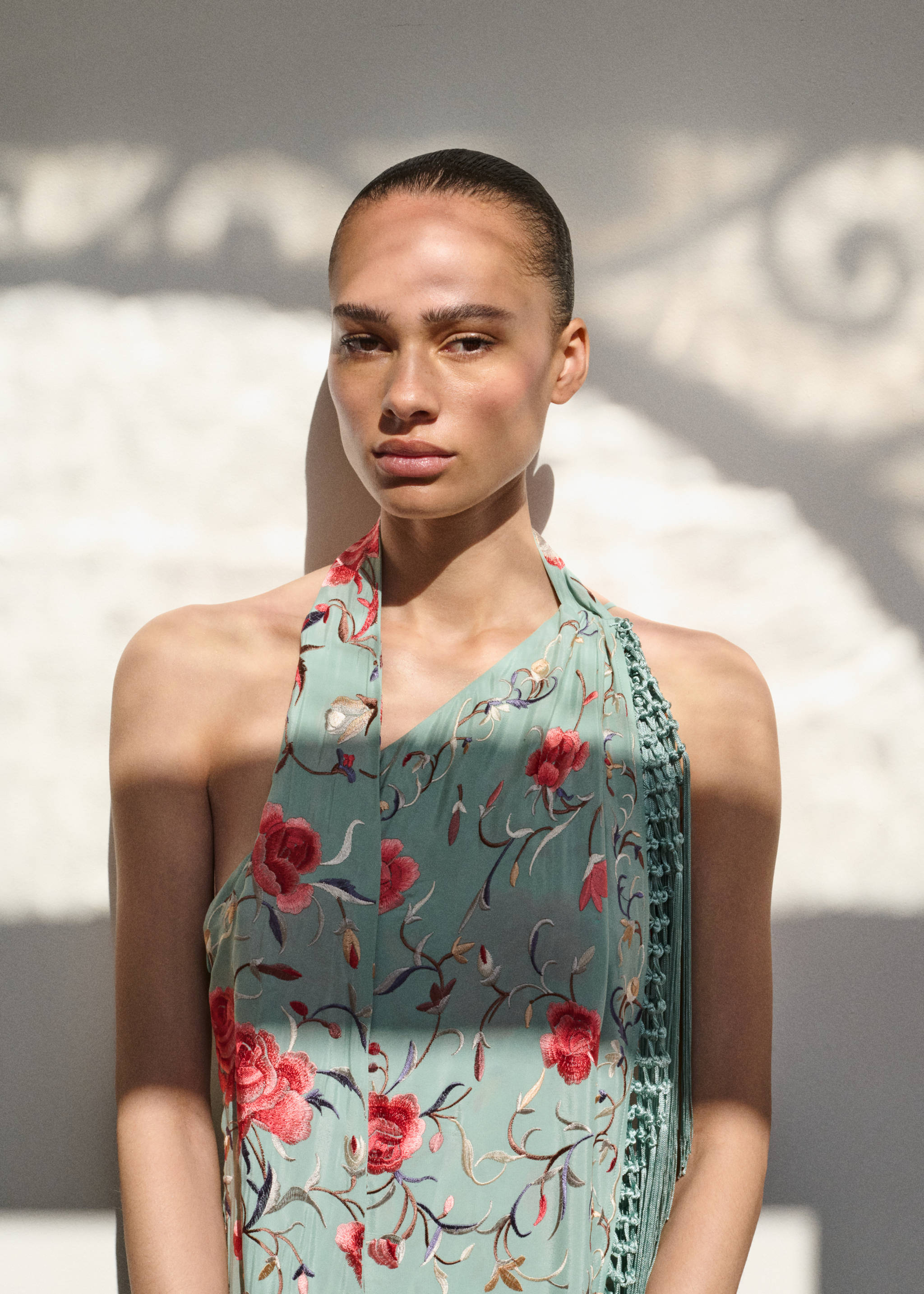 Robe asymétrique broderie à franges - Détail de l'article 1