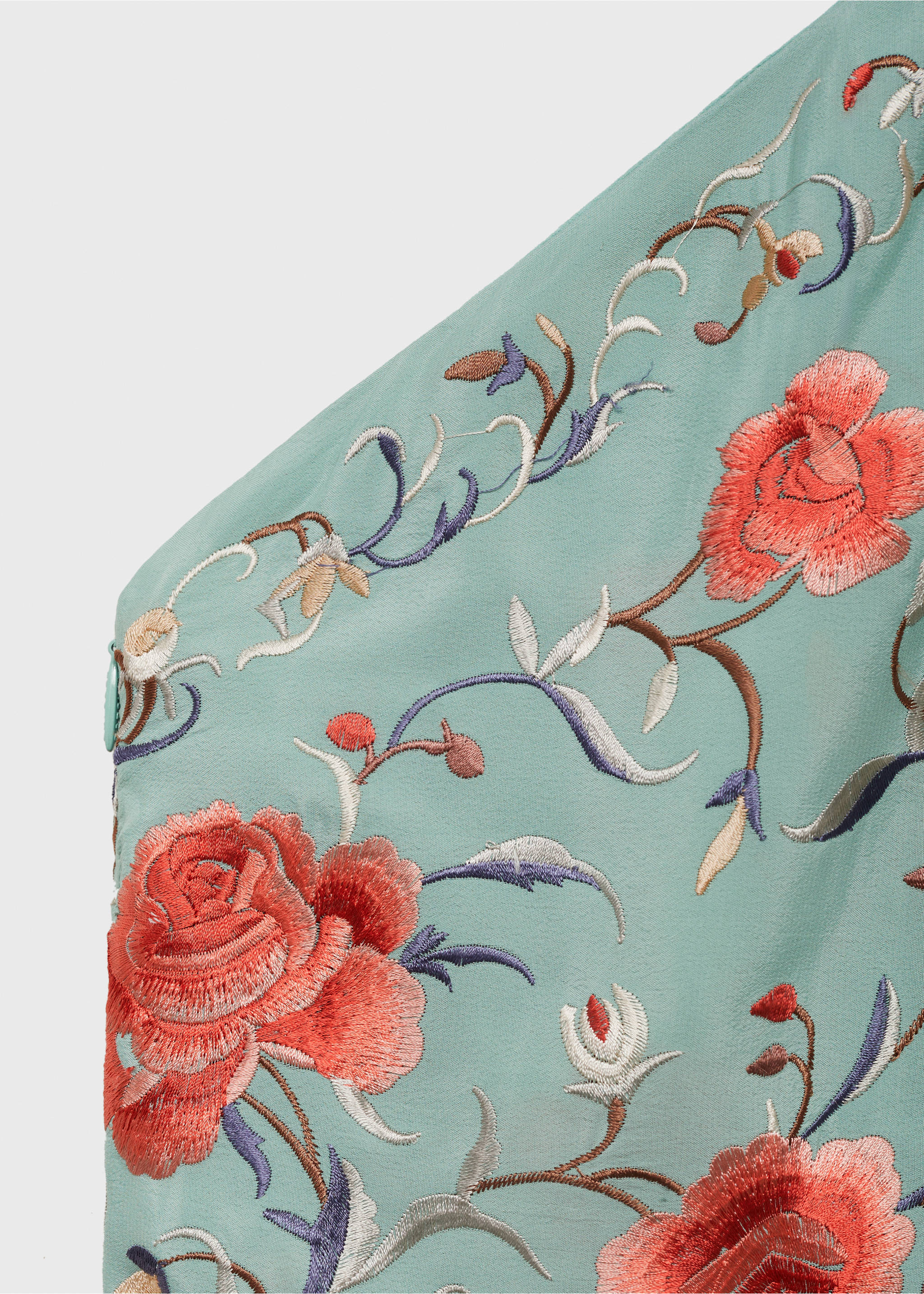 Robe asymétrique broderie à franges - Détail de l'article 8, Bleu. Ref: 17021234-00.