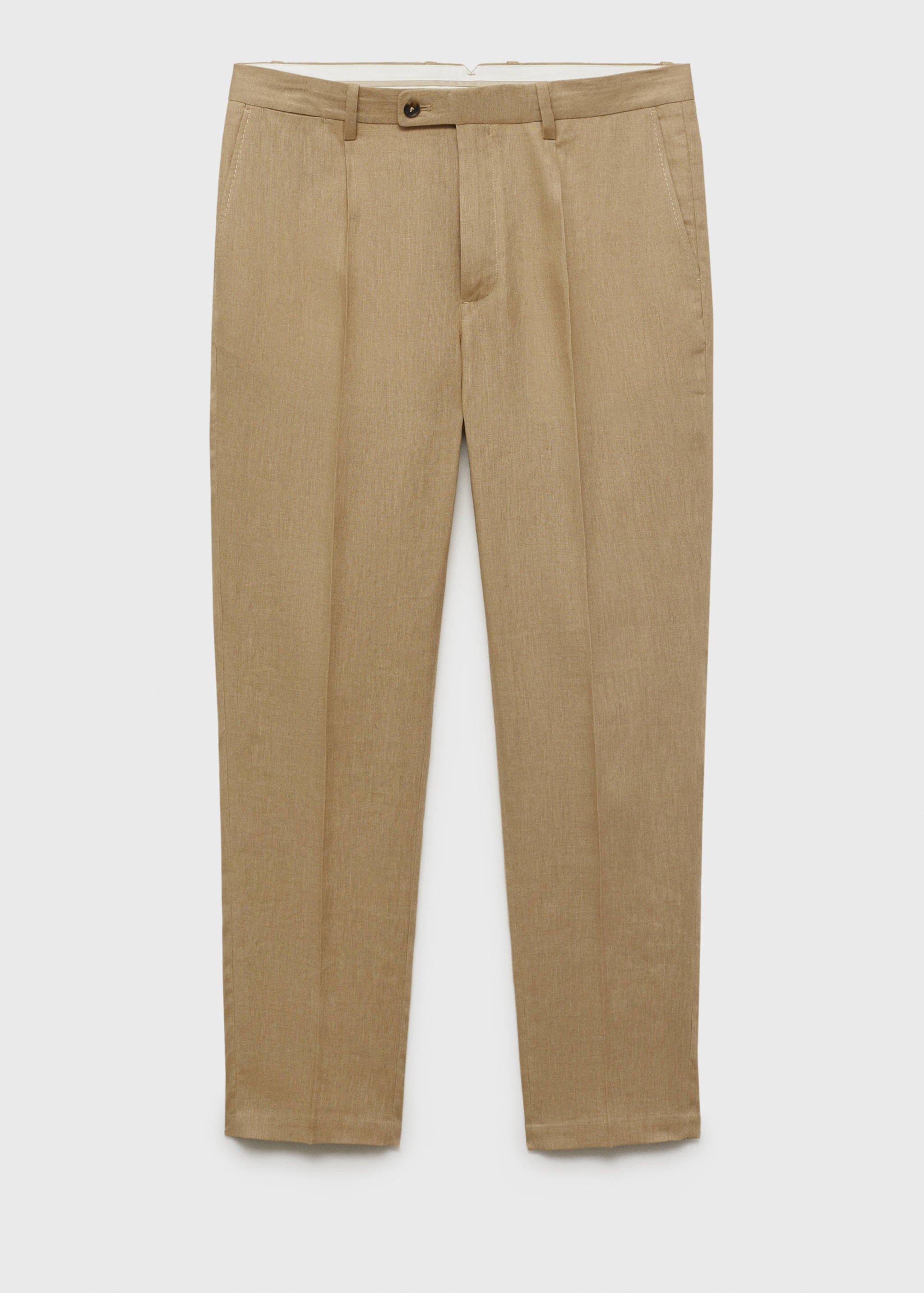 Slim-fit 100% linen pants - Article without model