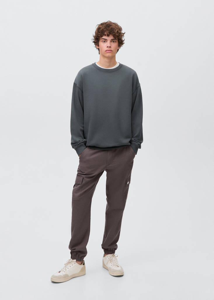 MANGO TEEN - Sweat-shirt basique coton gris anthracite - L - Garçon Teen