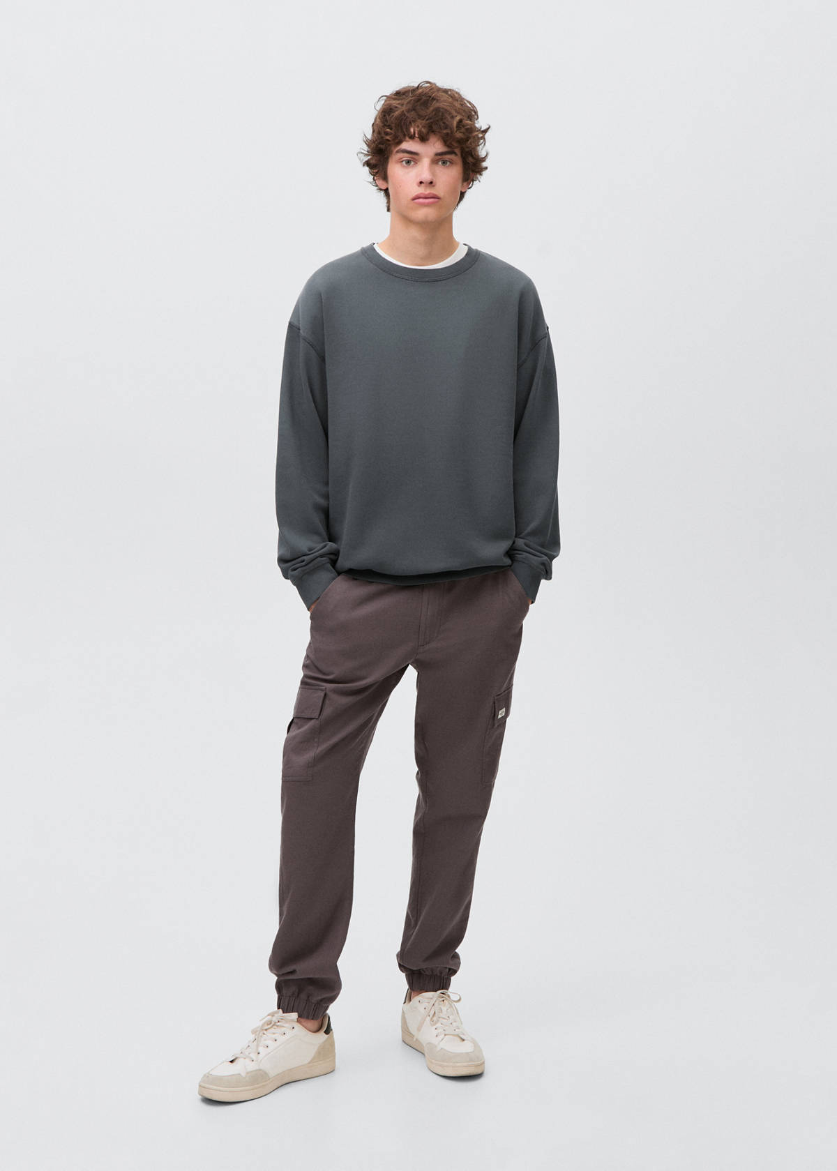 Basic cotton sweater — Charcoal
