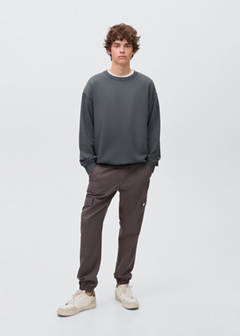Basic cotton sweater — Charcoal 2