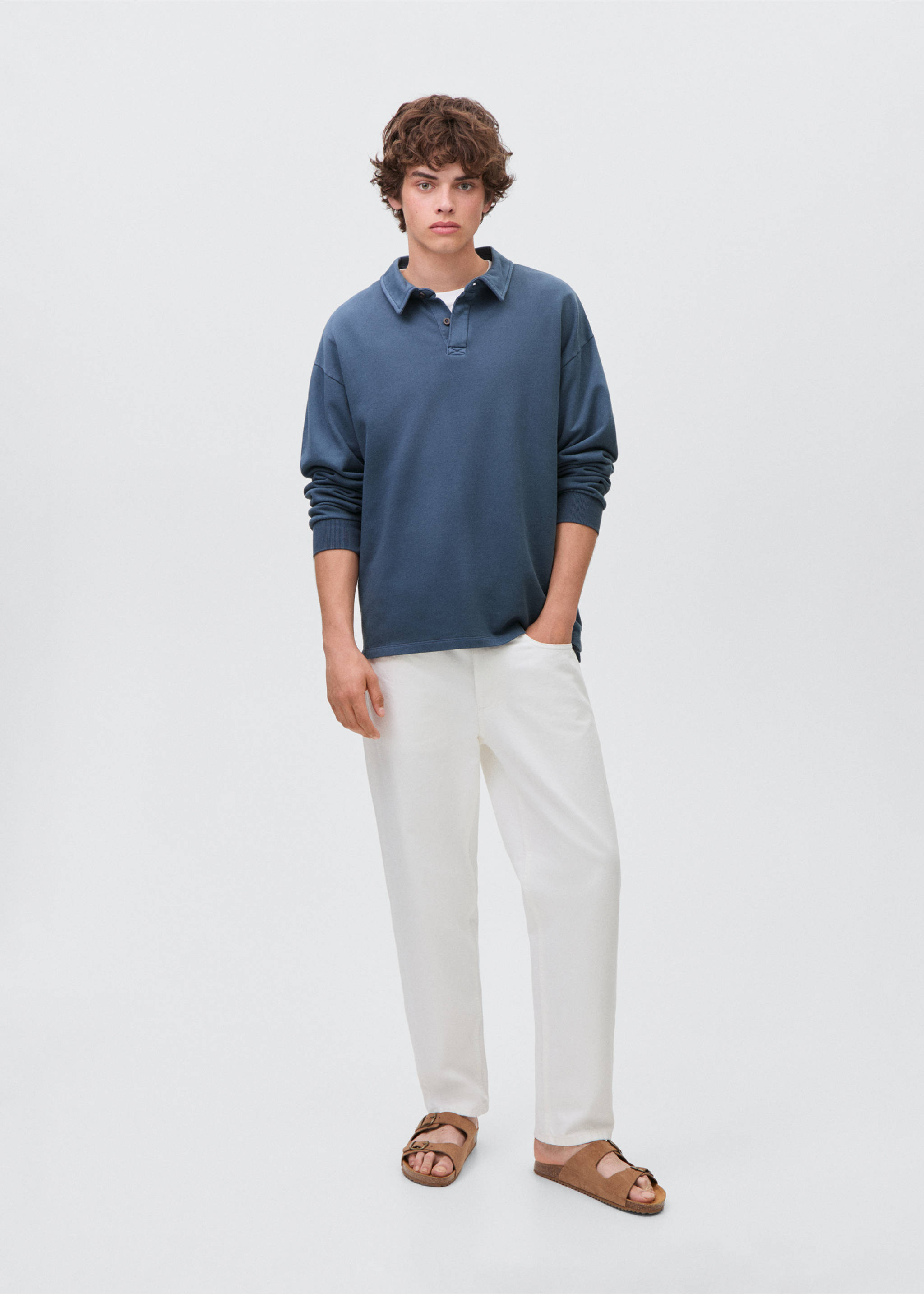 Polo-neck sweatshirt - General plane, Blue. Ref: 17021240-00.