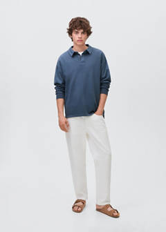 Polo-neck sweatshirt — Blue 2