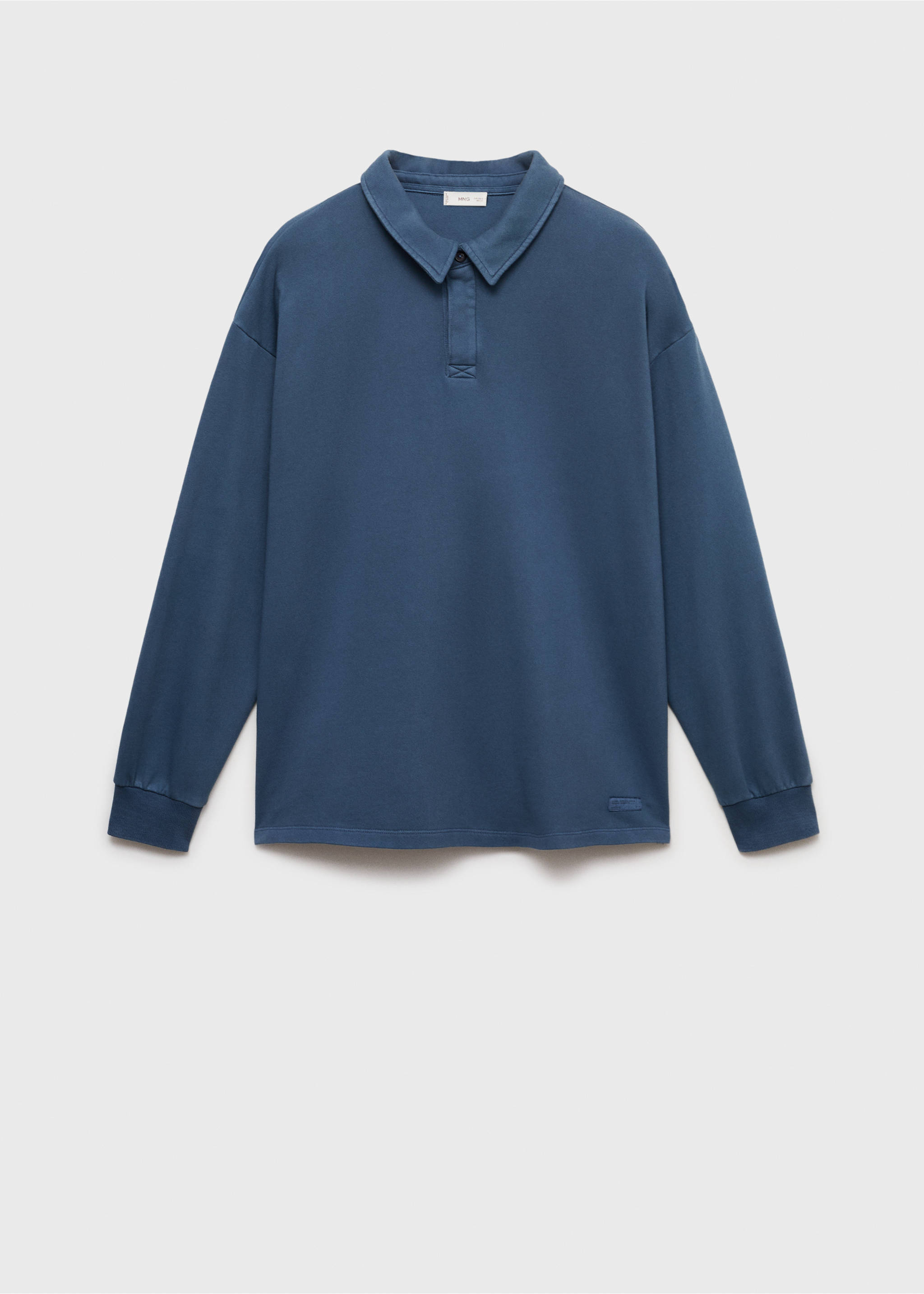Polo-neck sweatshirt - Article without model, Blue. Ref: 17021240-00.