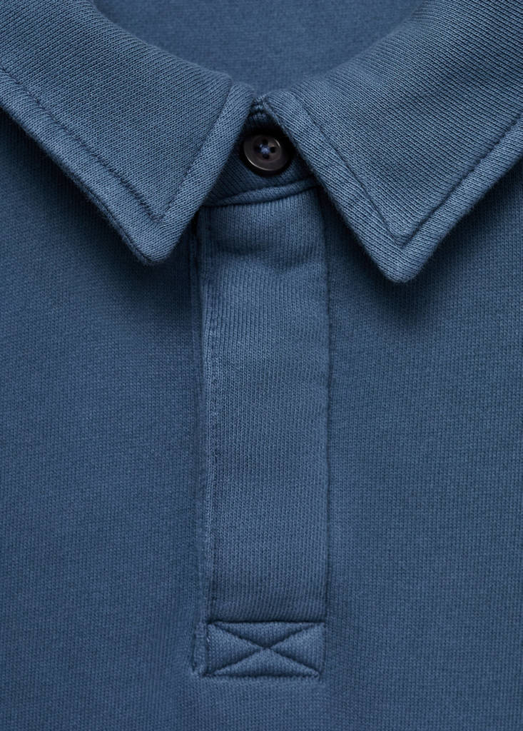 Polo-neck sweatshirt — Blue
