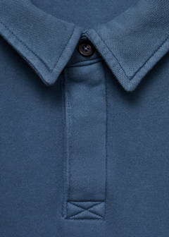 Polo-neck sweatshirt — Blue 6
