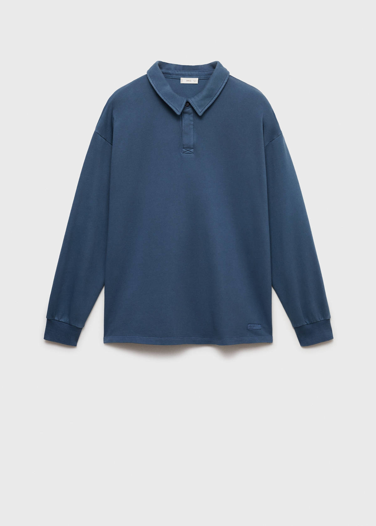 Polo-neck sweatshirt — Blue