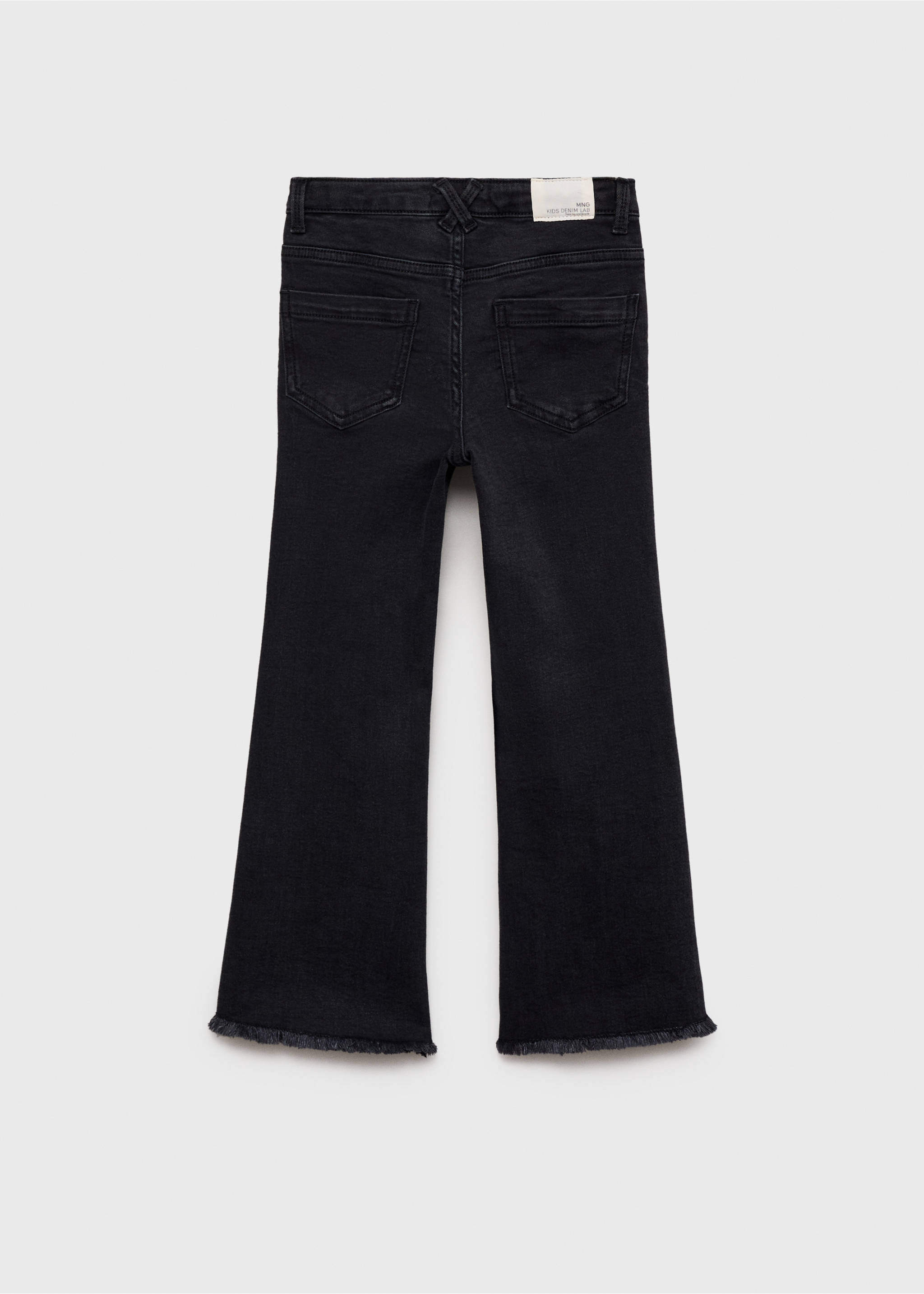 Jean flare ourlet effiloché - Verso de l’article, Black denim. Ref: 17021243-00.