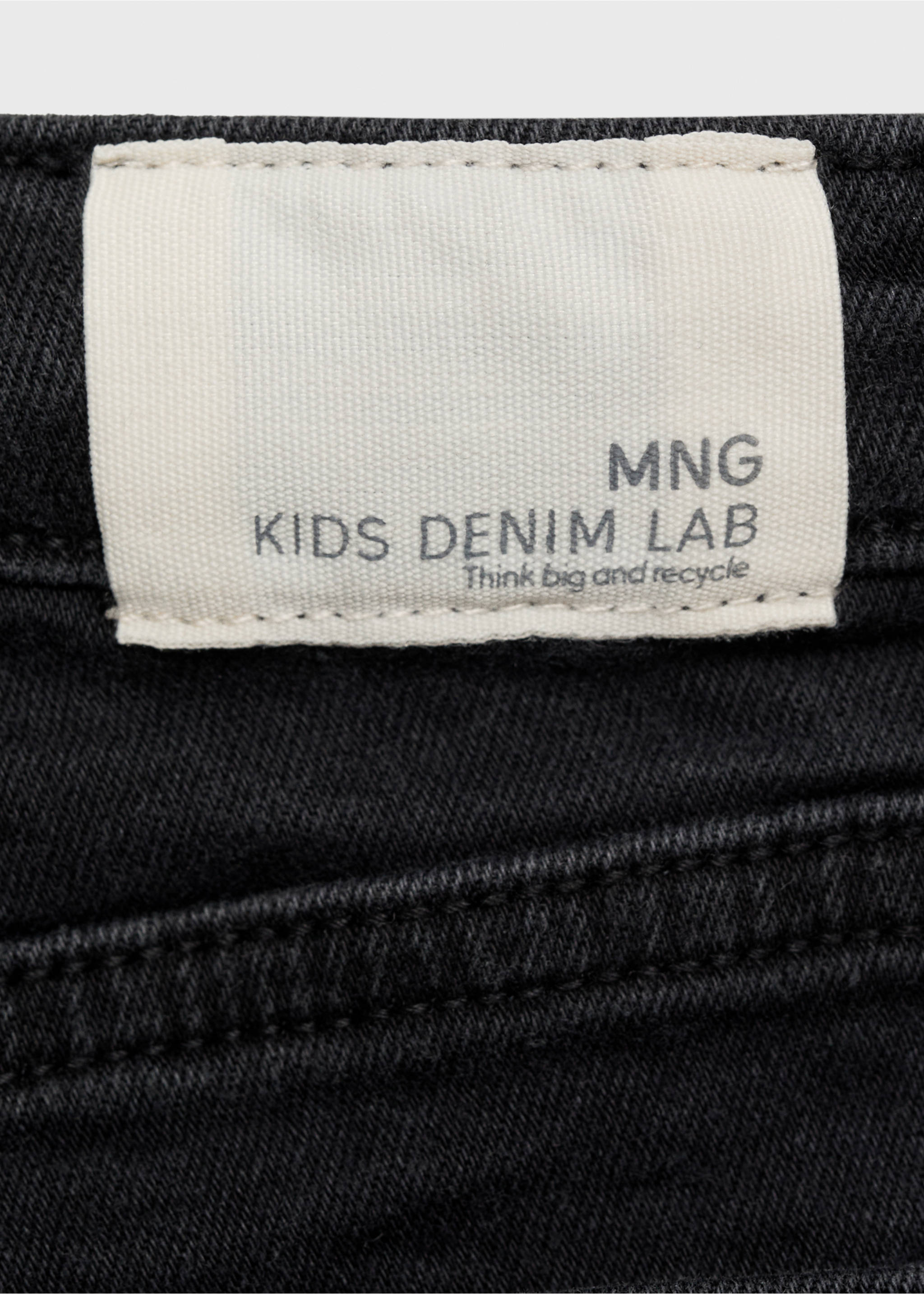 Skinny-fit jeans - Details of the article 0, Black denim. Ref: 17021244-00.