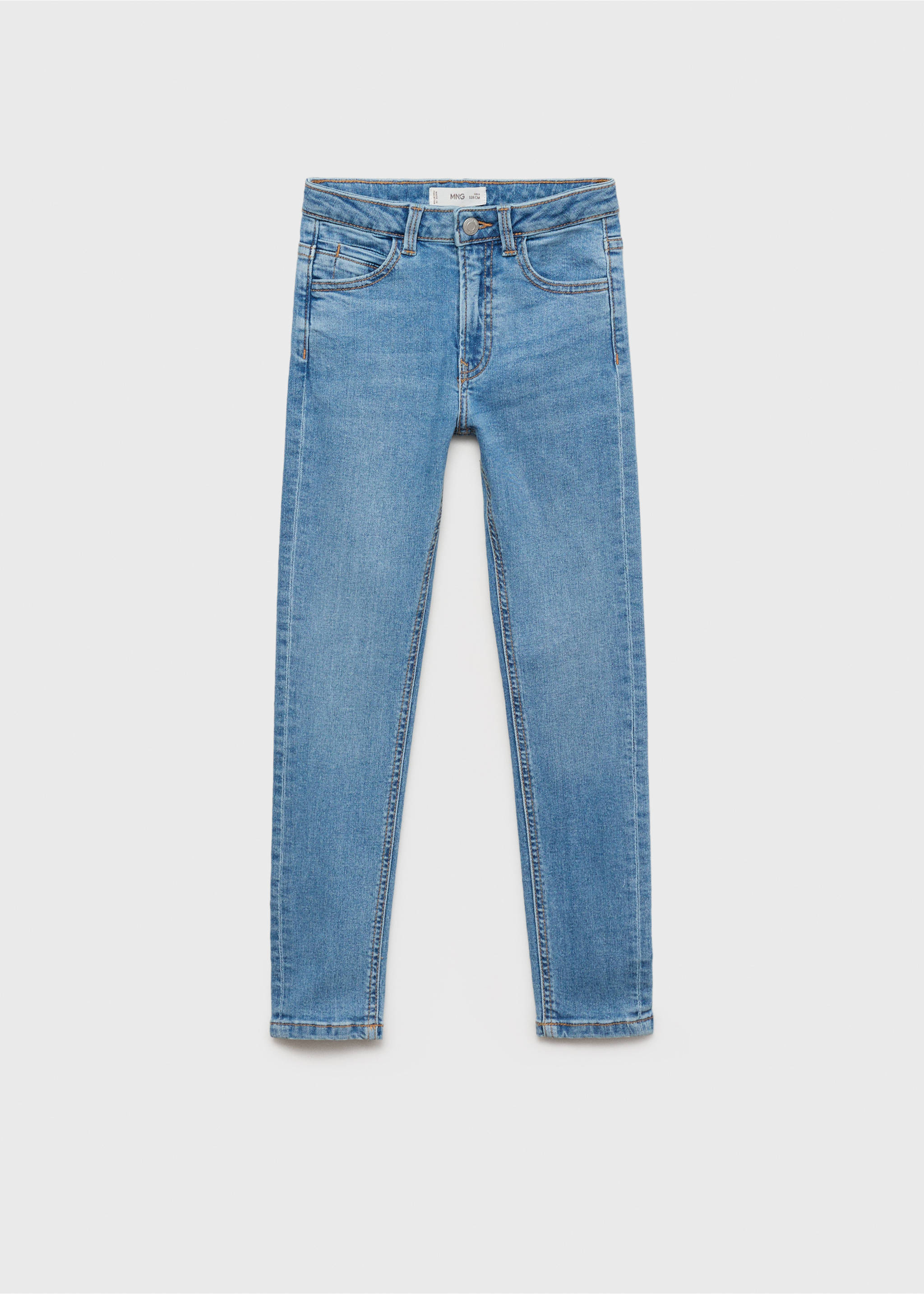 Star-embroidered skinny jeans - Article without model, Medium Blue. Ref: 17021245-00.