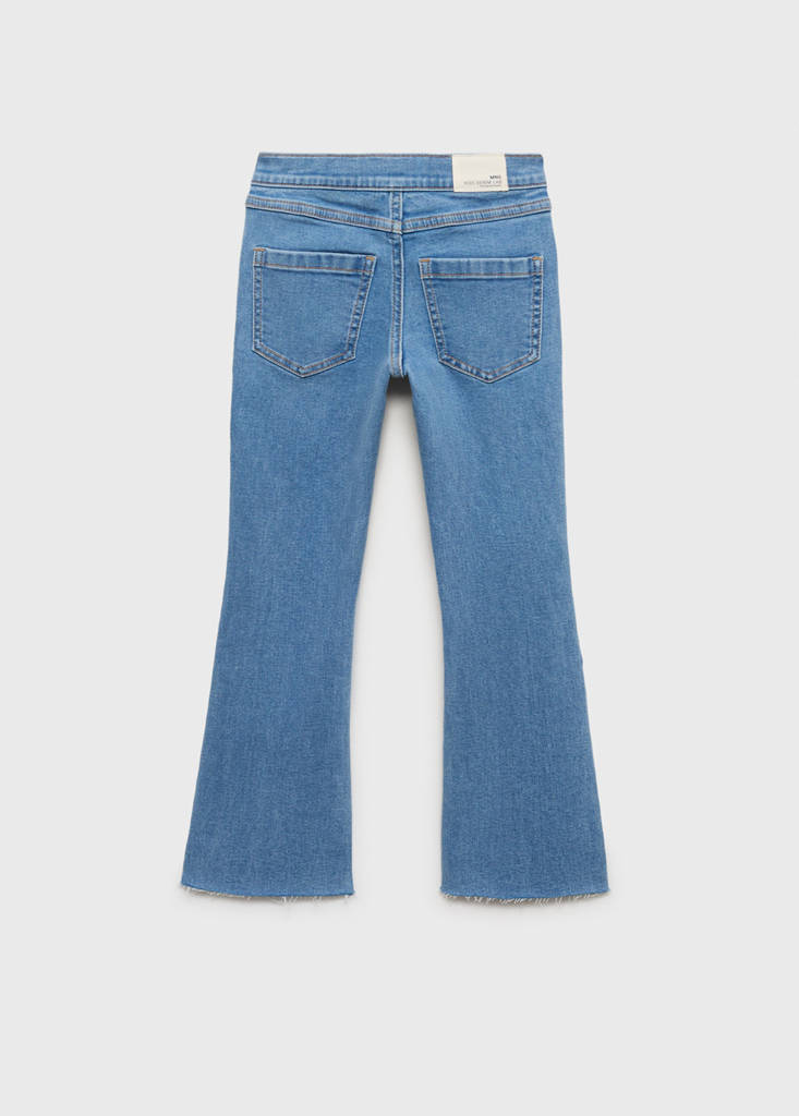 Frayed low-rise skinny jeans — Medium Blue