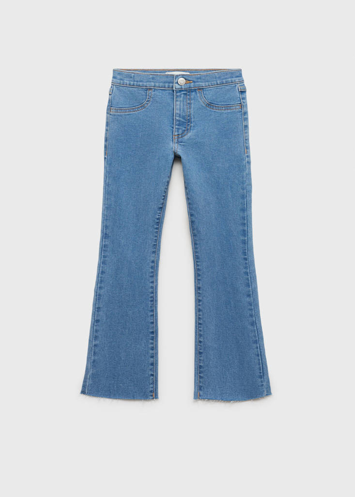 Frayed low-rise skinny jeans — Medium Blue