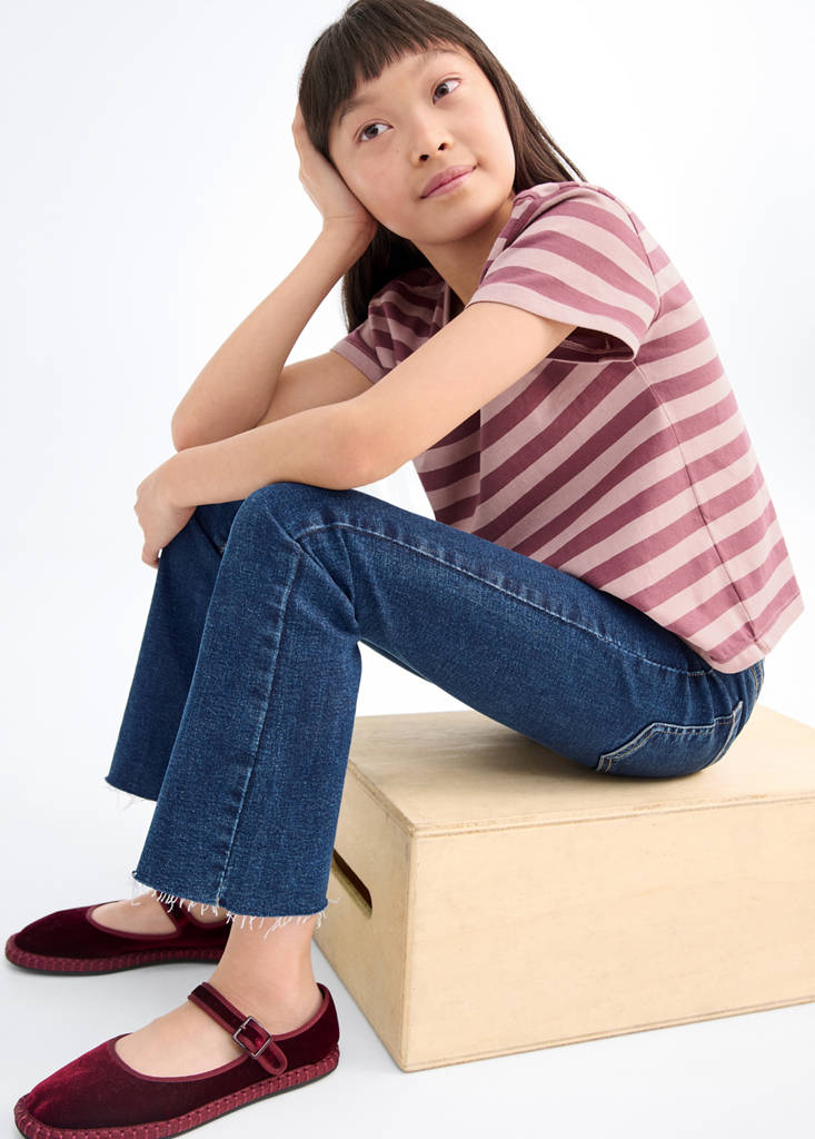 Frayed low-rise skinny jeans — Dark Blue