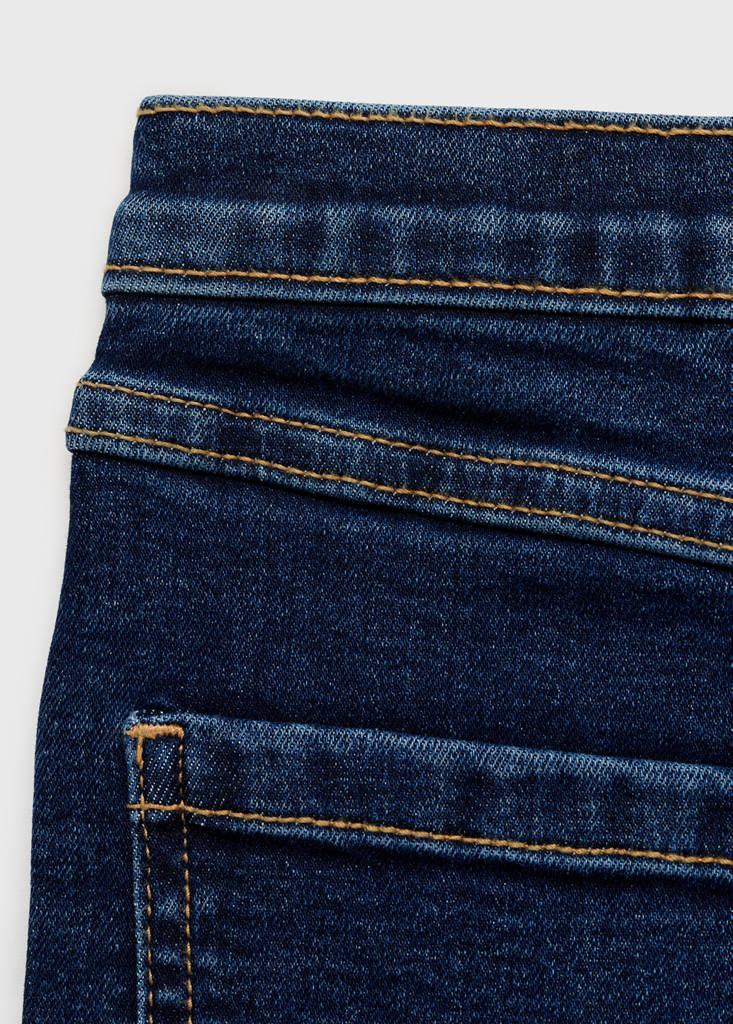 Frayed low-rise skinny jeans — Dark Blue