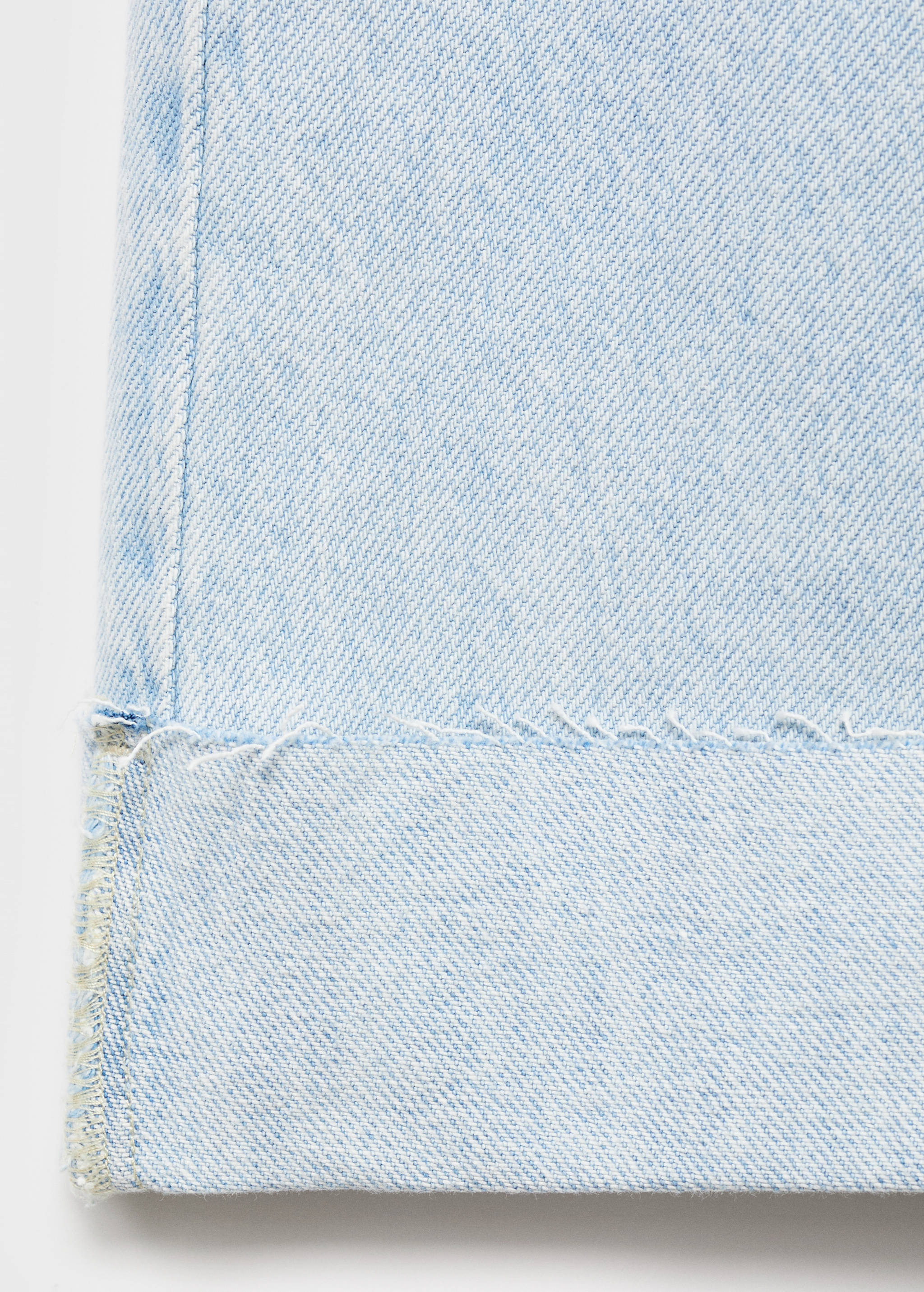 Wide leg jeans with turned-up hem - Details of the article 0