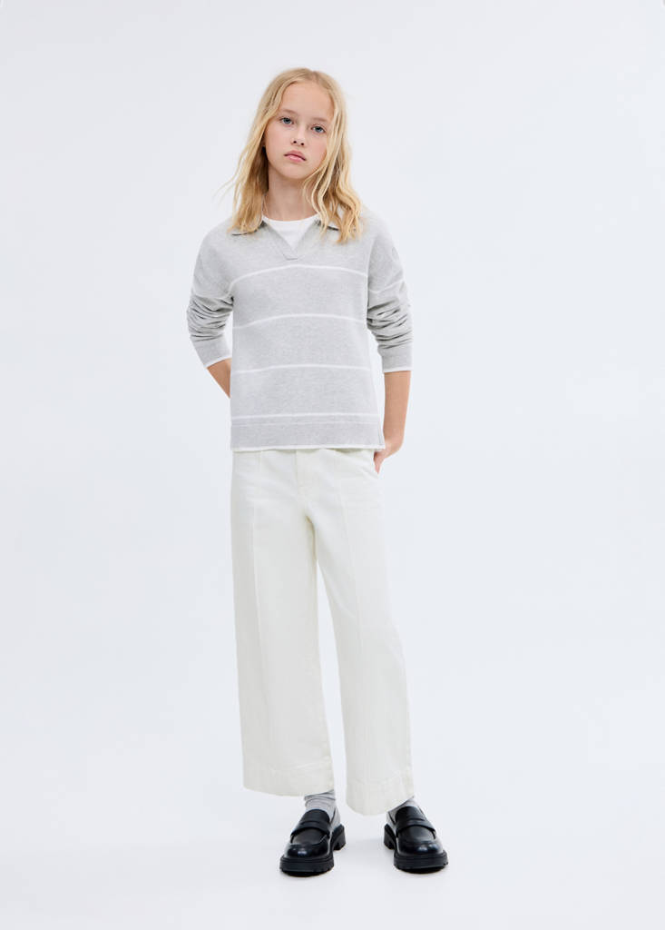 Culotte jeans with seam detail - thumbnail 4