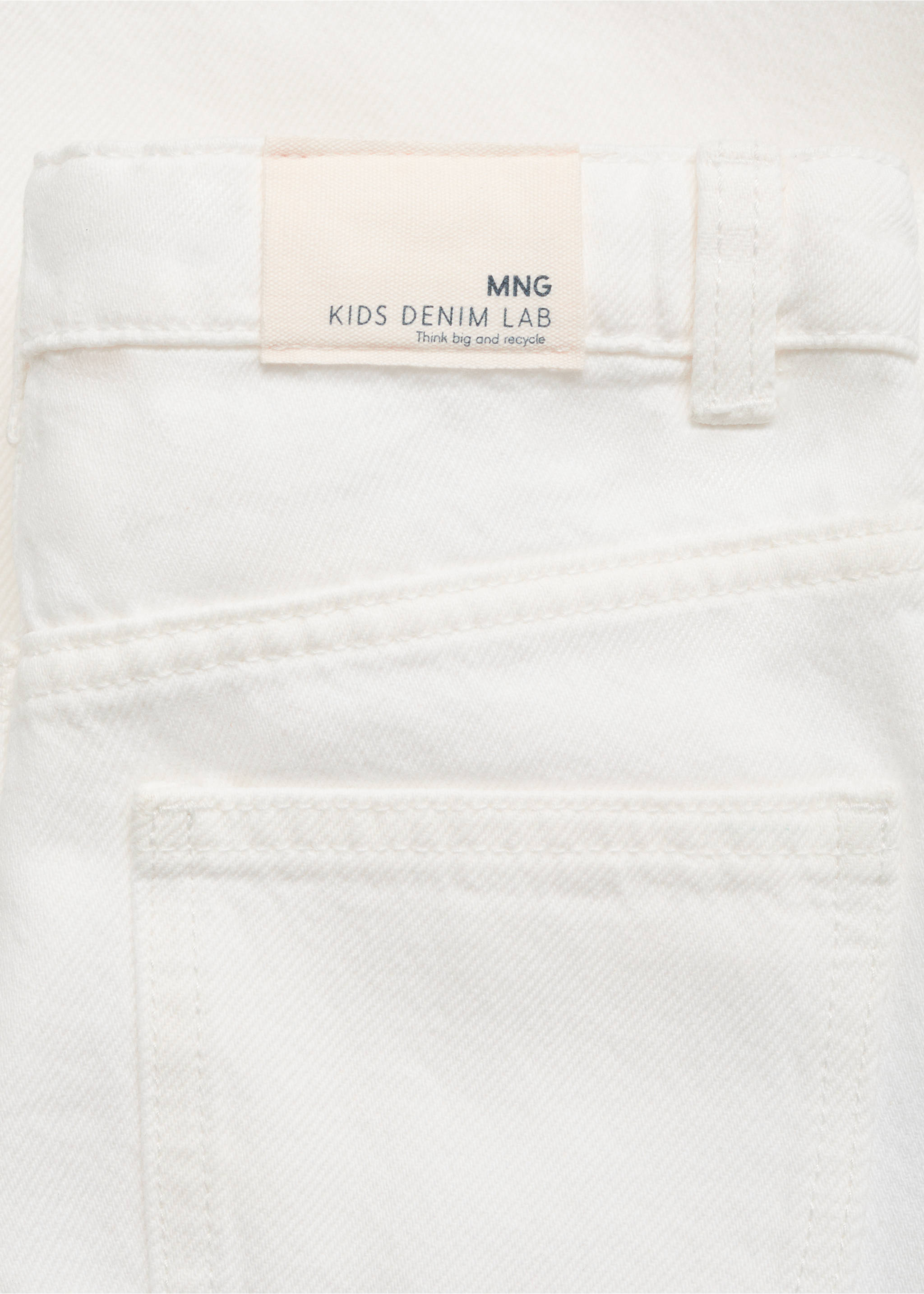 Jean style jupe-culotte détail couture - Détail de l'article 0, Blanc. Ref: 17021249-00.