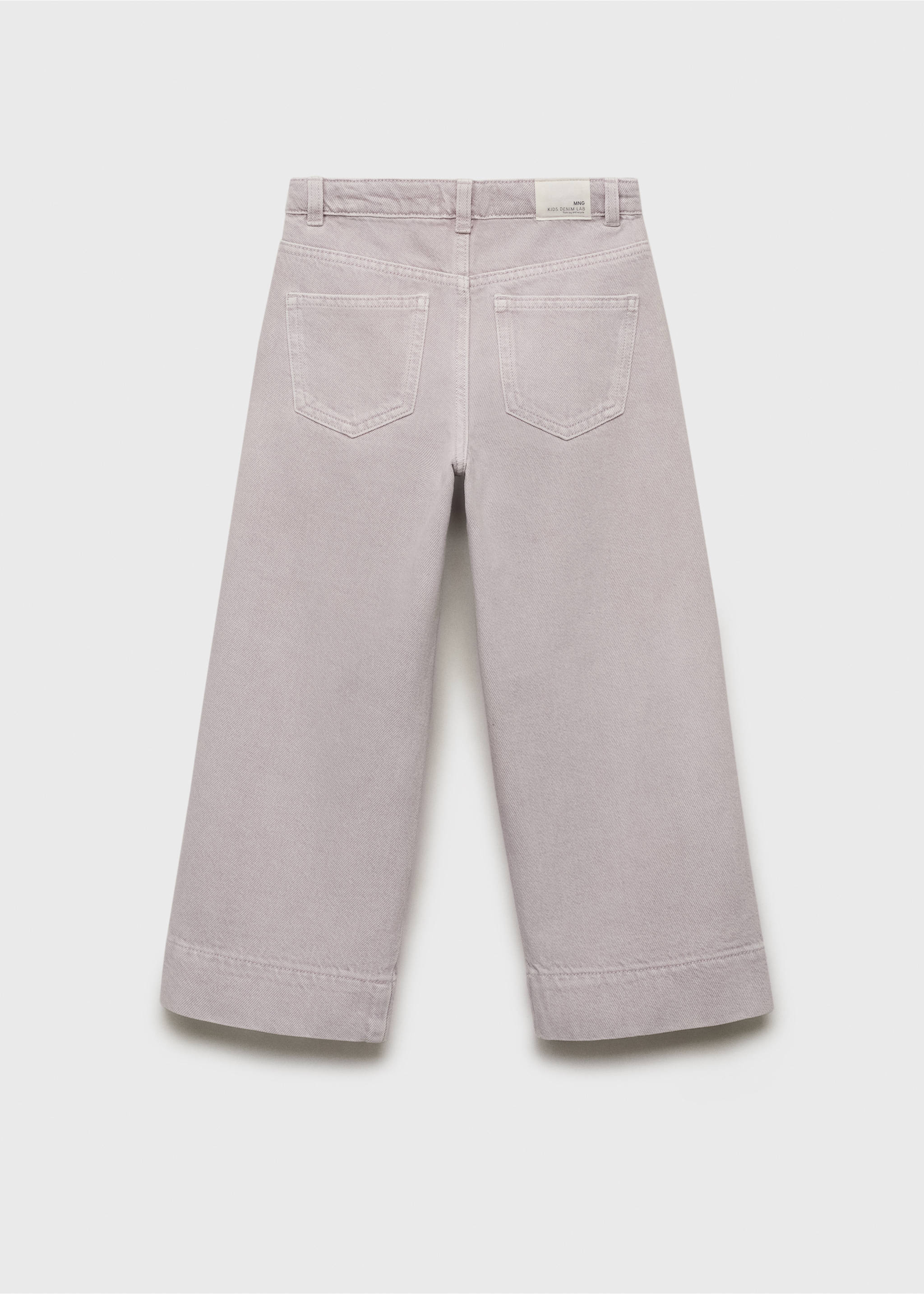 Jean style jupe-culotte détail couture - Verso de l’article, Violet clair/pastel. Ref: 17021249-00.