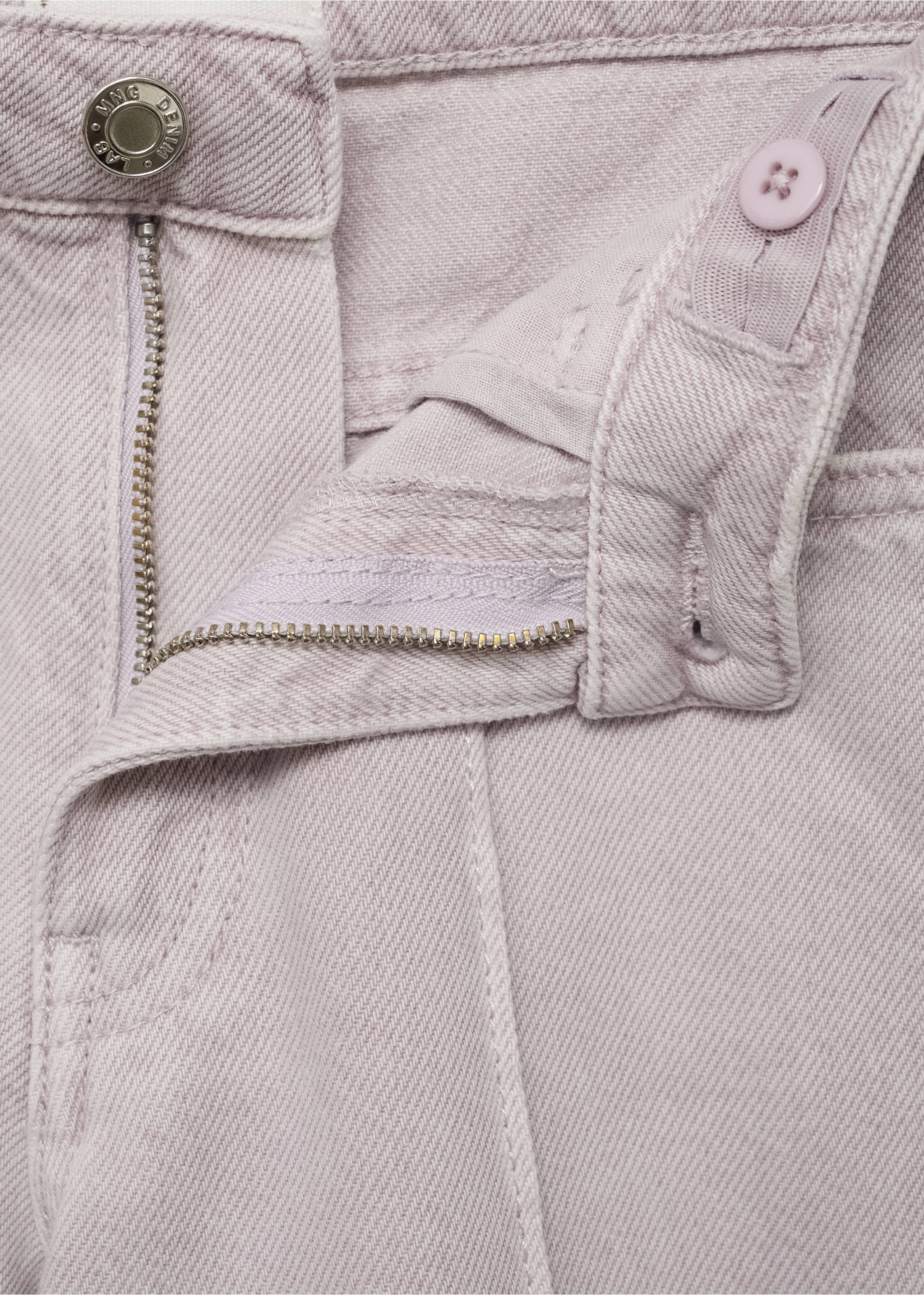 Jean style jupe-culotte détail couture - Détail de l'article 8, Violet clair/pastel. Ref: 17021249-00.