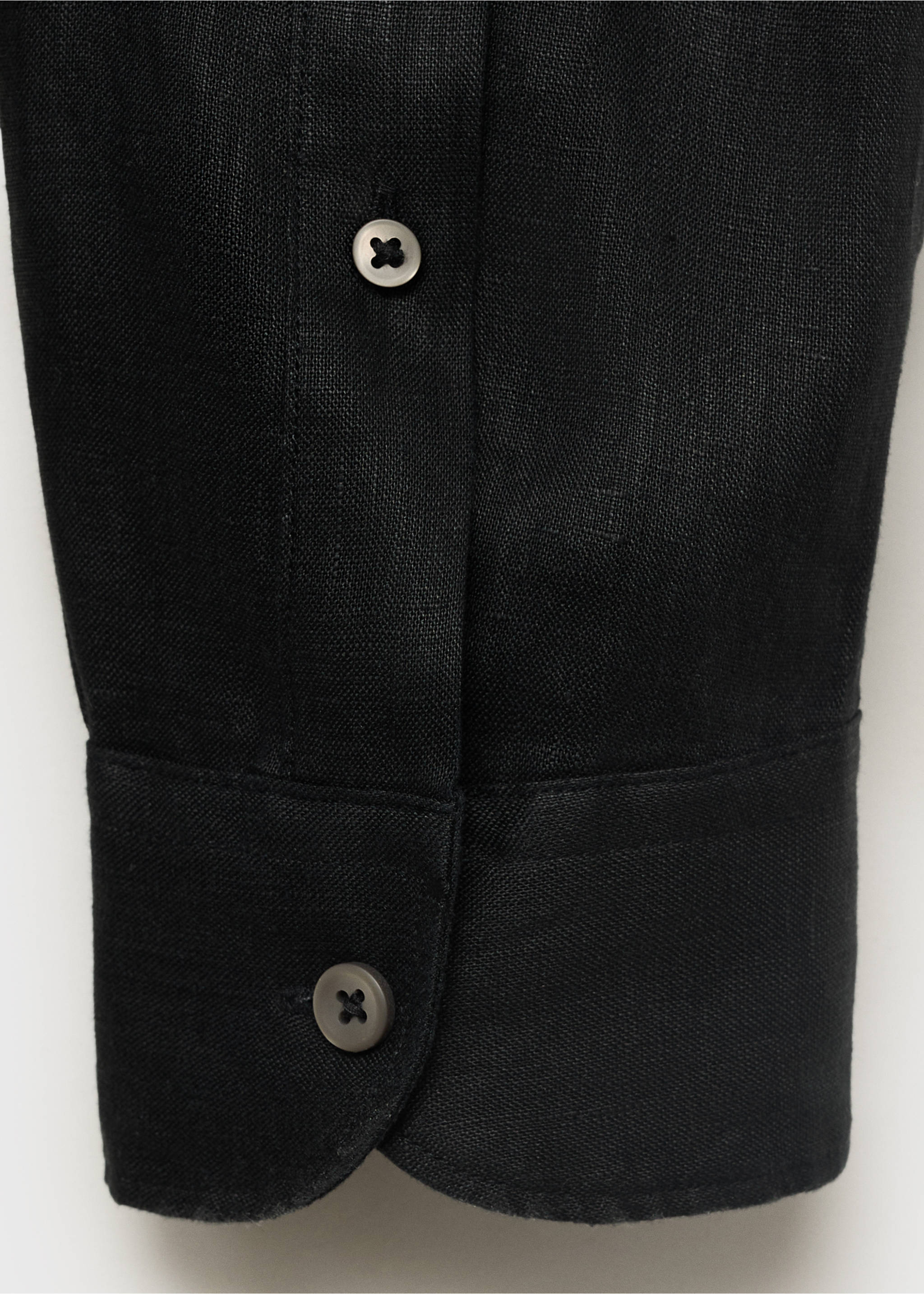 Camisa 100% lino regular fit - Detalle del artículo 0, Negro. Ref: 17021250-00.