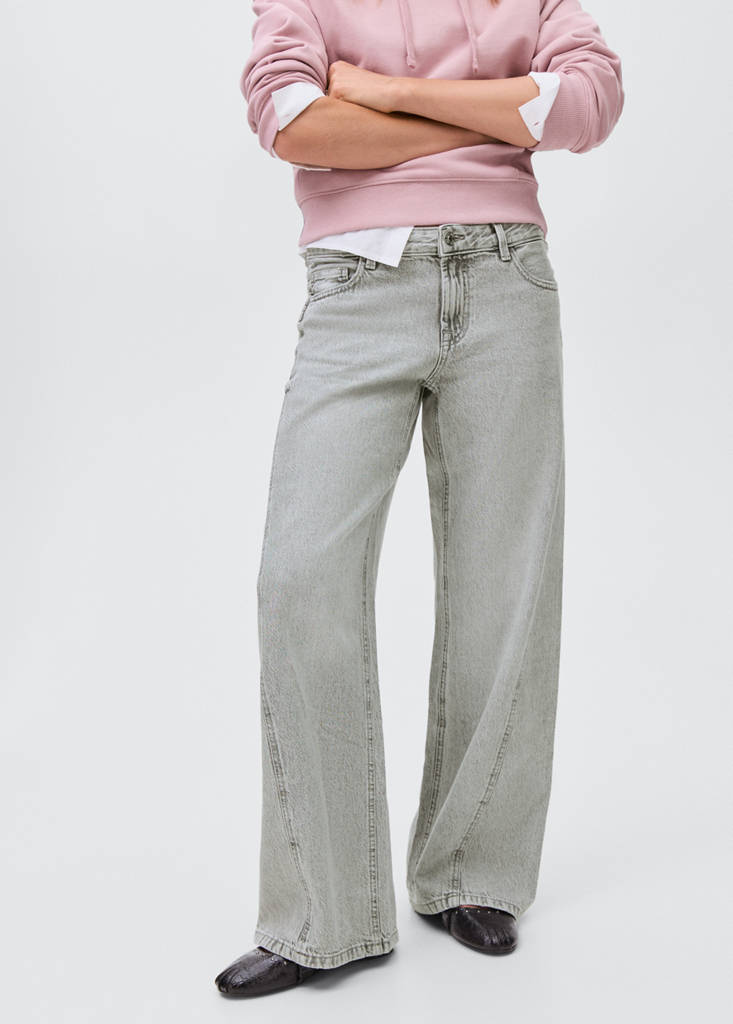 Low-waist wide leg jeans — Denim Grey