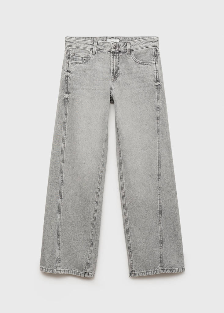 Low-waist wide leg jeans — Denim Grey