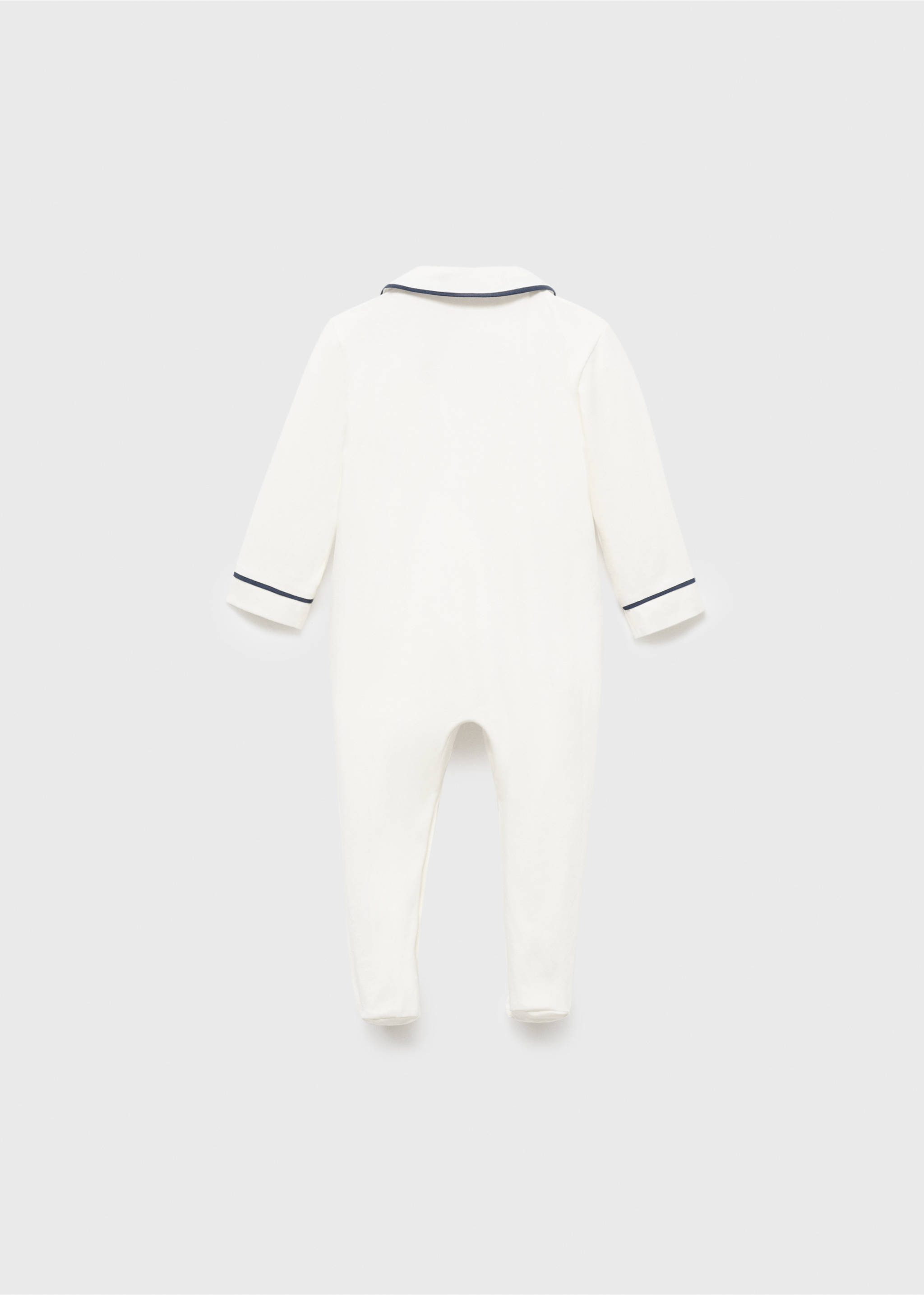 Pijama cuello bebe bolsillo - Reverso del artículo, Azul. Ref: 17021252-00.