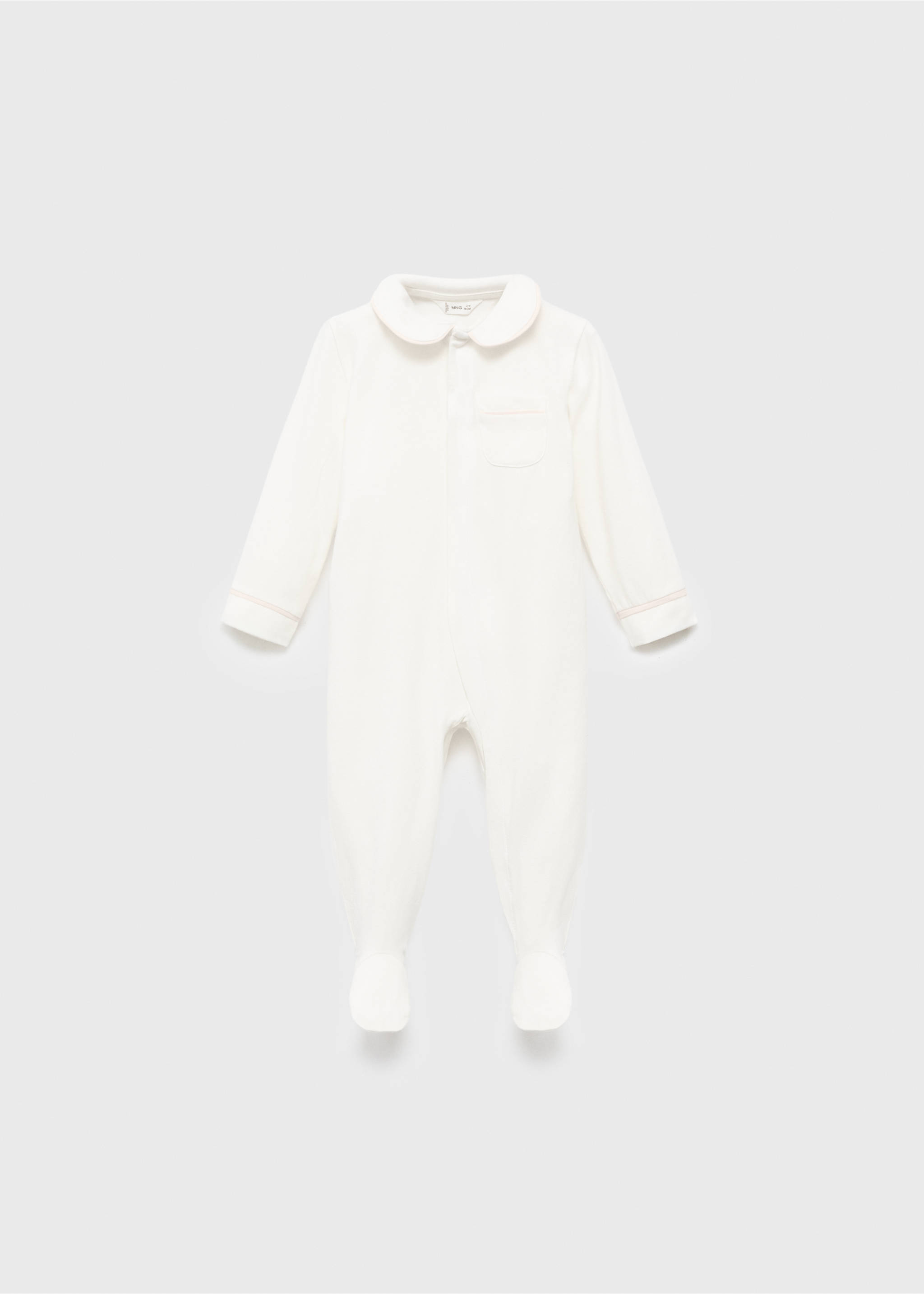 Baby-neck pyjamas with pocket - Article without model, Pink. Ref: 17021252-00.
