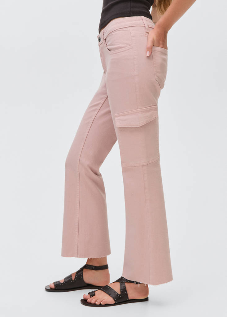Flared cargo jeans — Pastel Pink