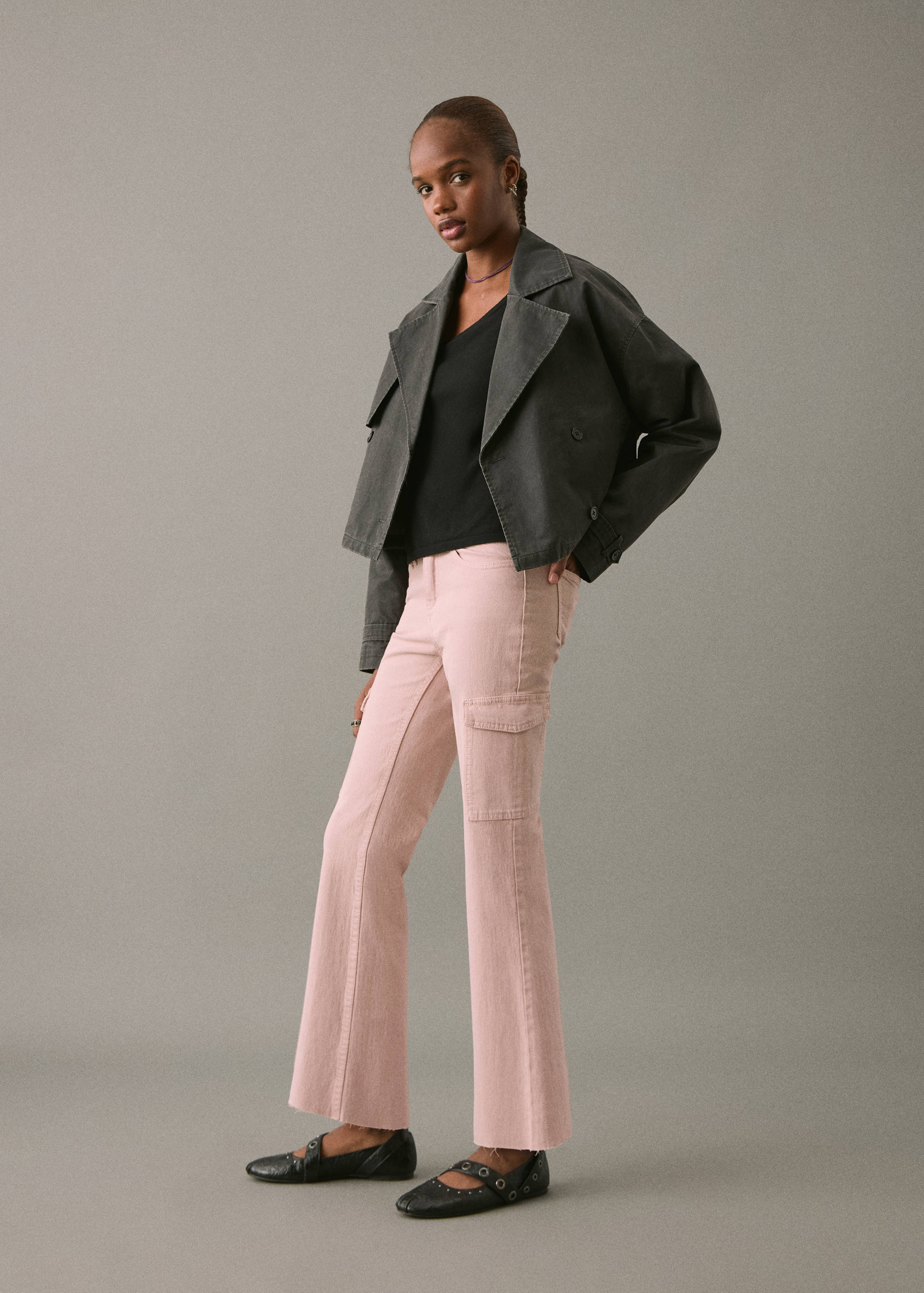 Джинсы flare карго - Деталь изделия 2