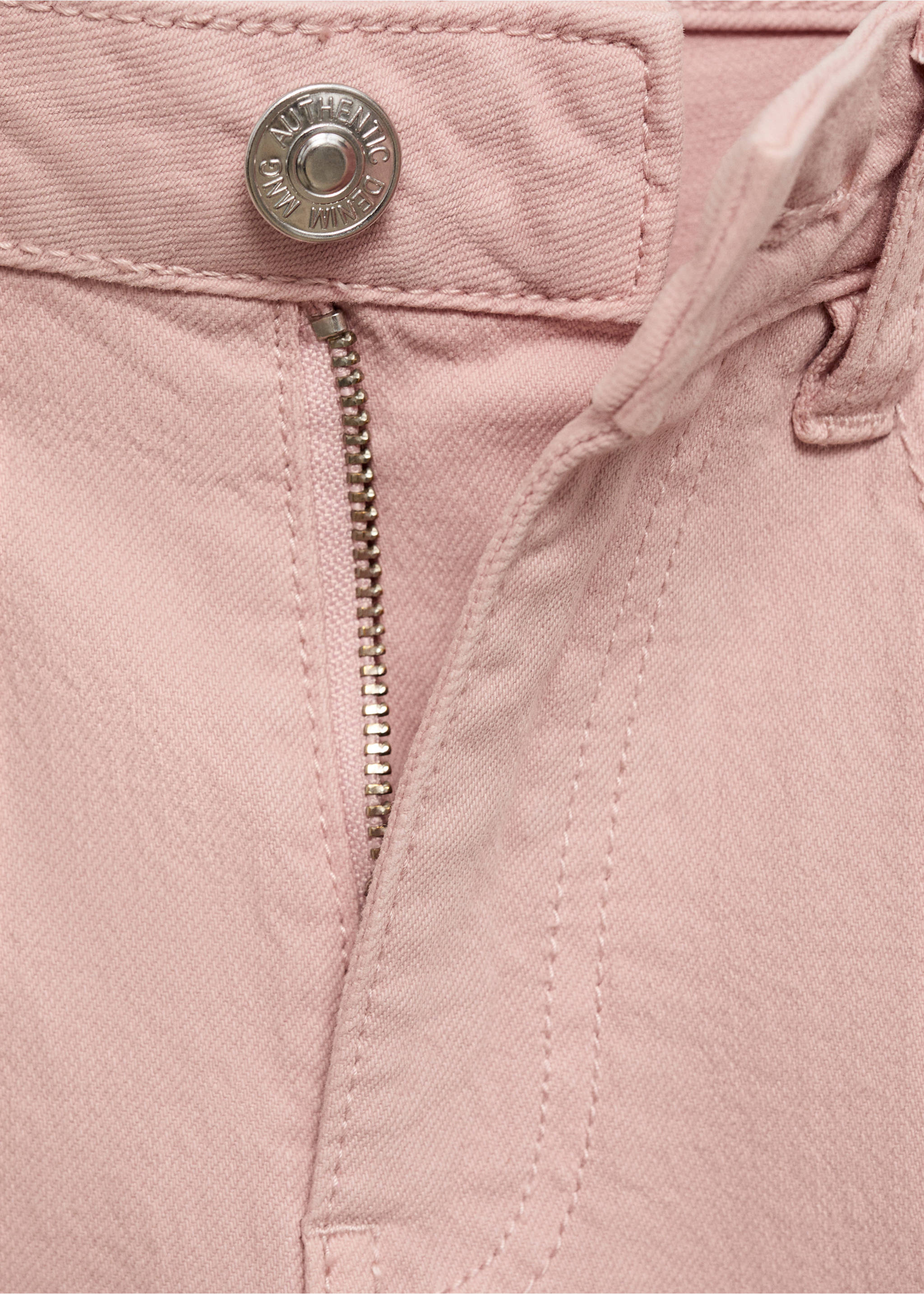 Flared cargo jeans - Details of the article 8, Pastel Pink. Ref: 17021253-00.