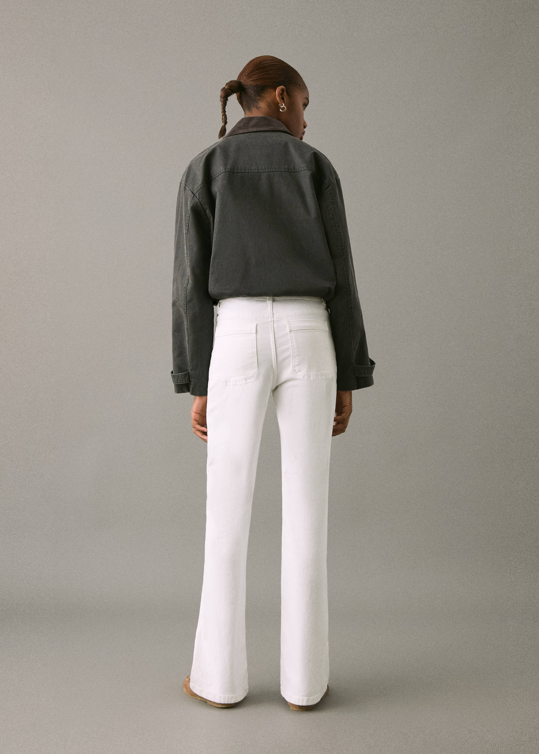 Flared jeans with pocket - Reverse of the article