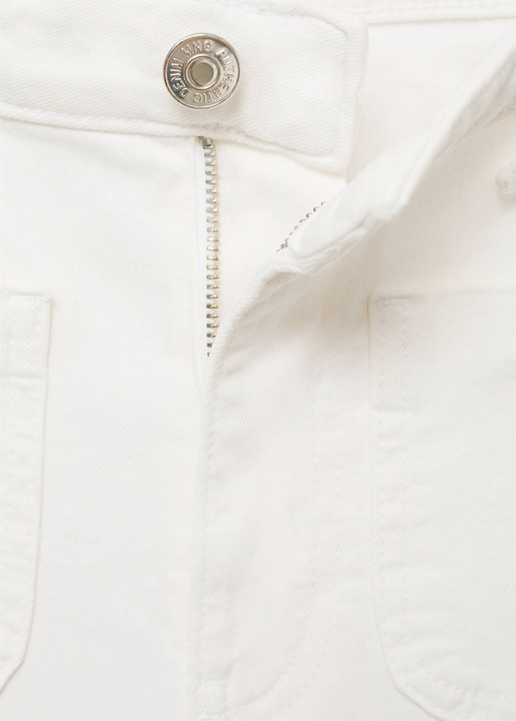 Flared jeans with pocket — White