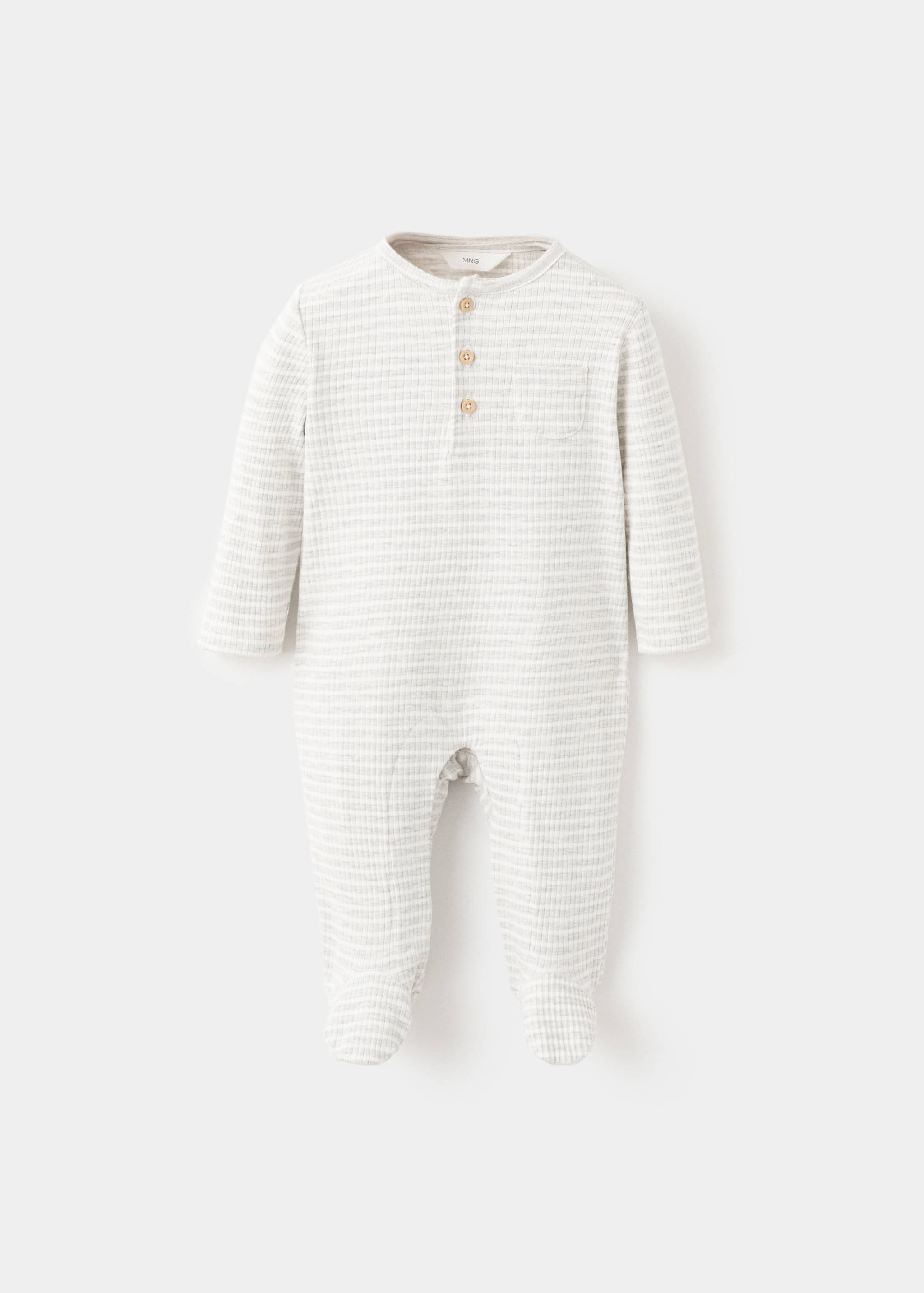 بيجامة قطعة واحدة بخطوط - منتج دون نموذج