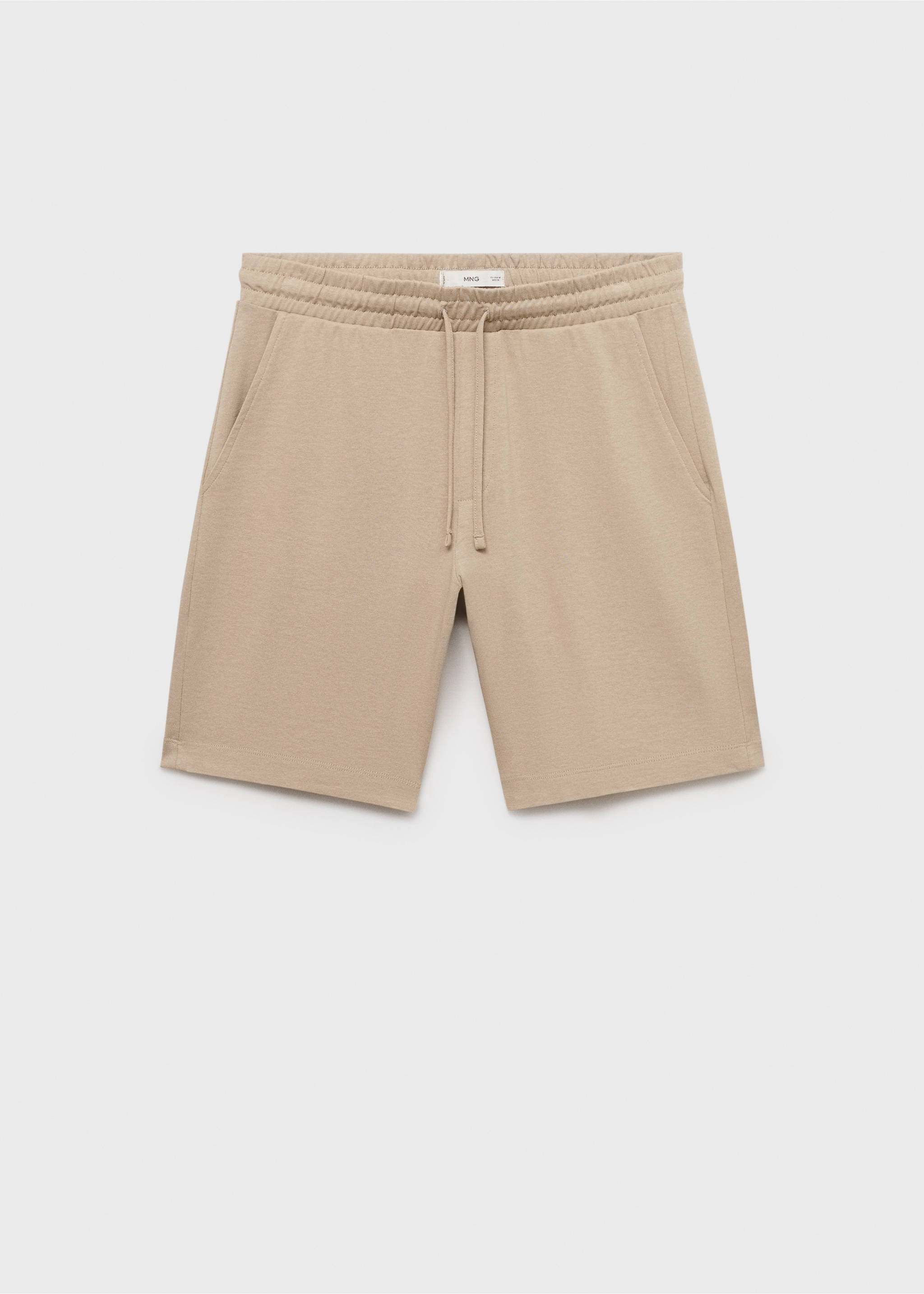 100% cotton bermuda shorts with drawstring - Article without model, Ecru. Ref: 17021261-00.