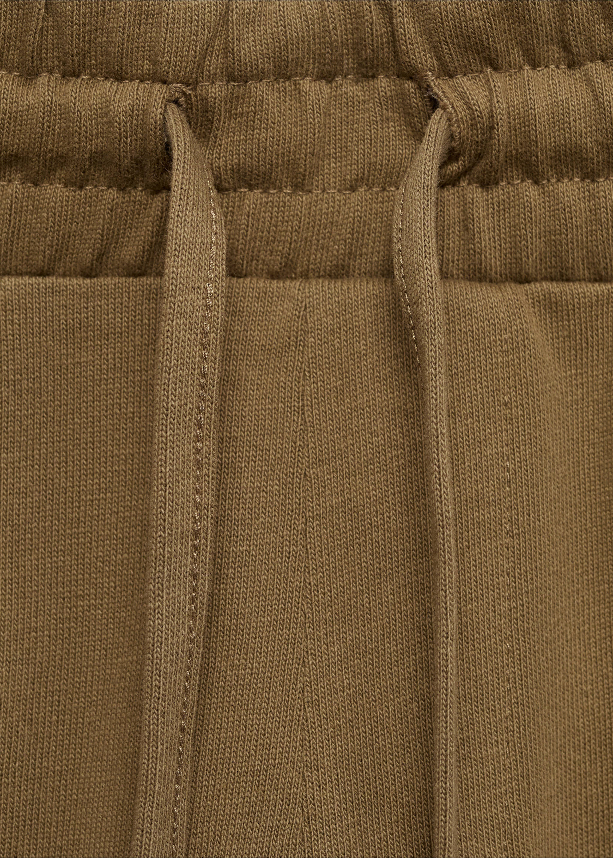 100% cotton bermuda shorts with drawstring - Details of the article 8, Khaki. Ref: 17021261-00.
