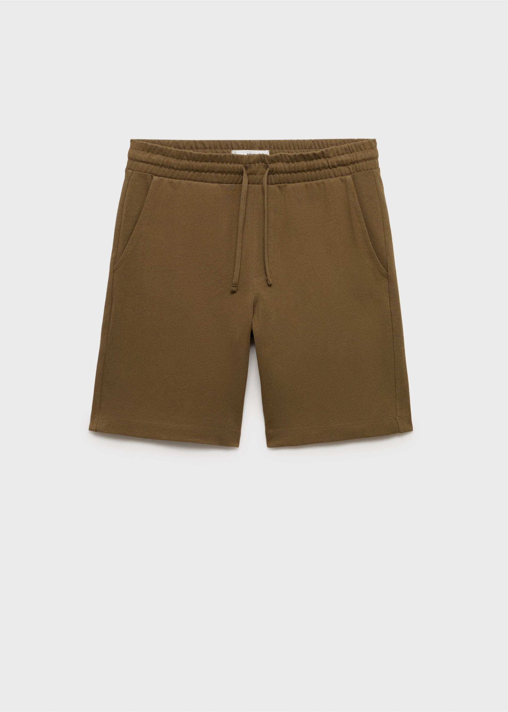 100% cotton bermuda shorts with drawstring - Article without model, Khaki. Ref: 17021261-00.