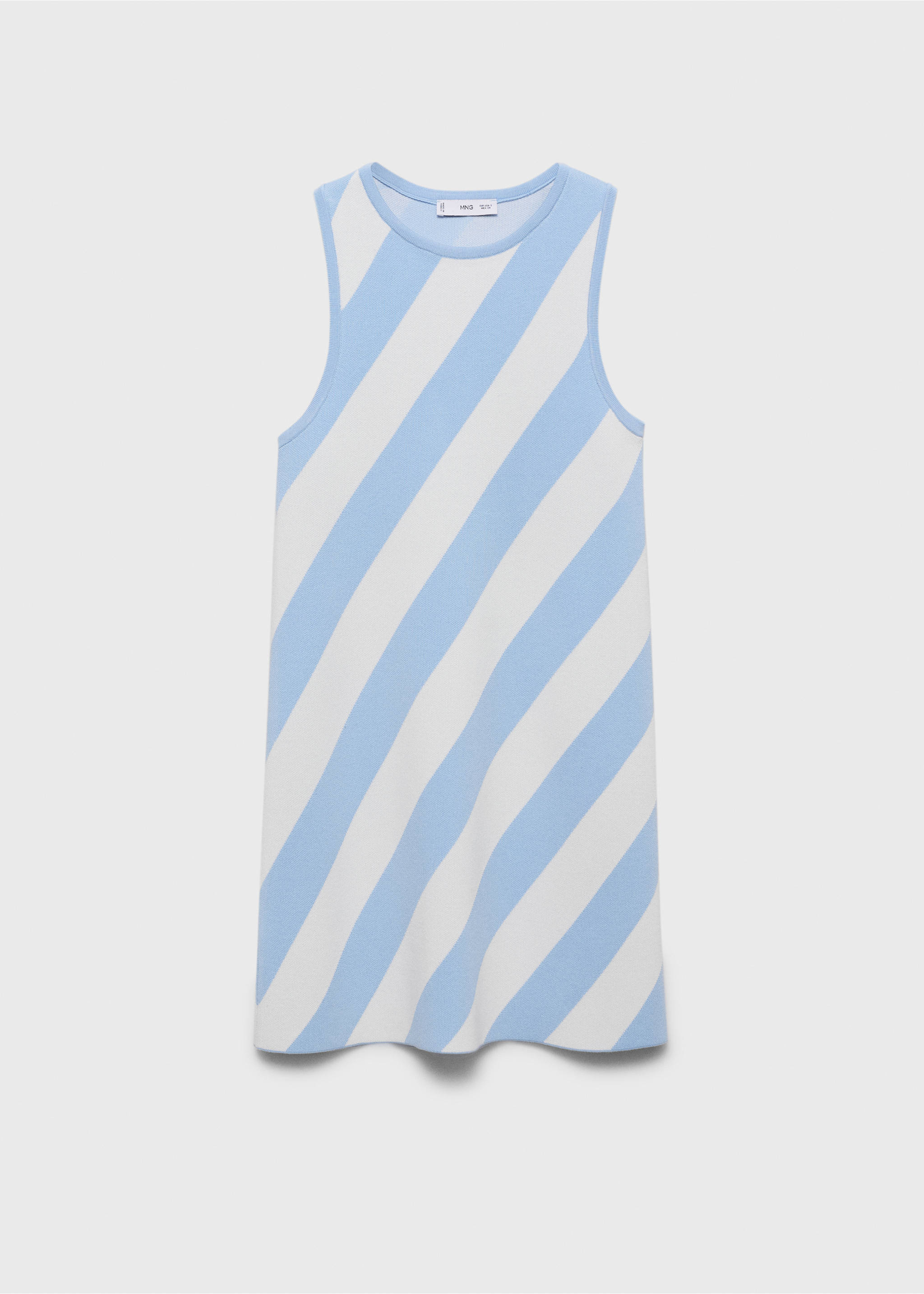 Úpletové šaty s ramínky - Zboží bez modelu, Modrá obloha. Ref: 17021262-00.