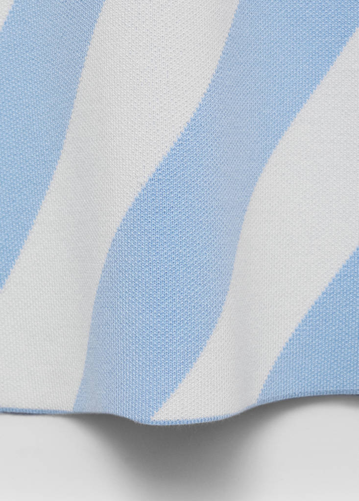 Knitted dress with straps — Sky Blue
