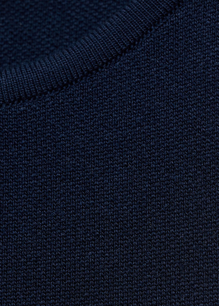 Knitted dress with straps — Navy