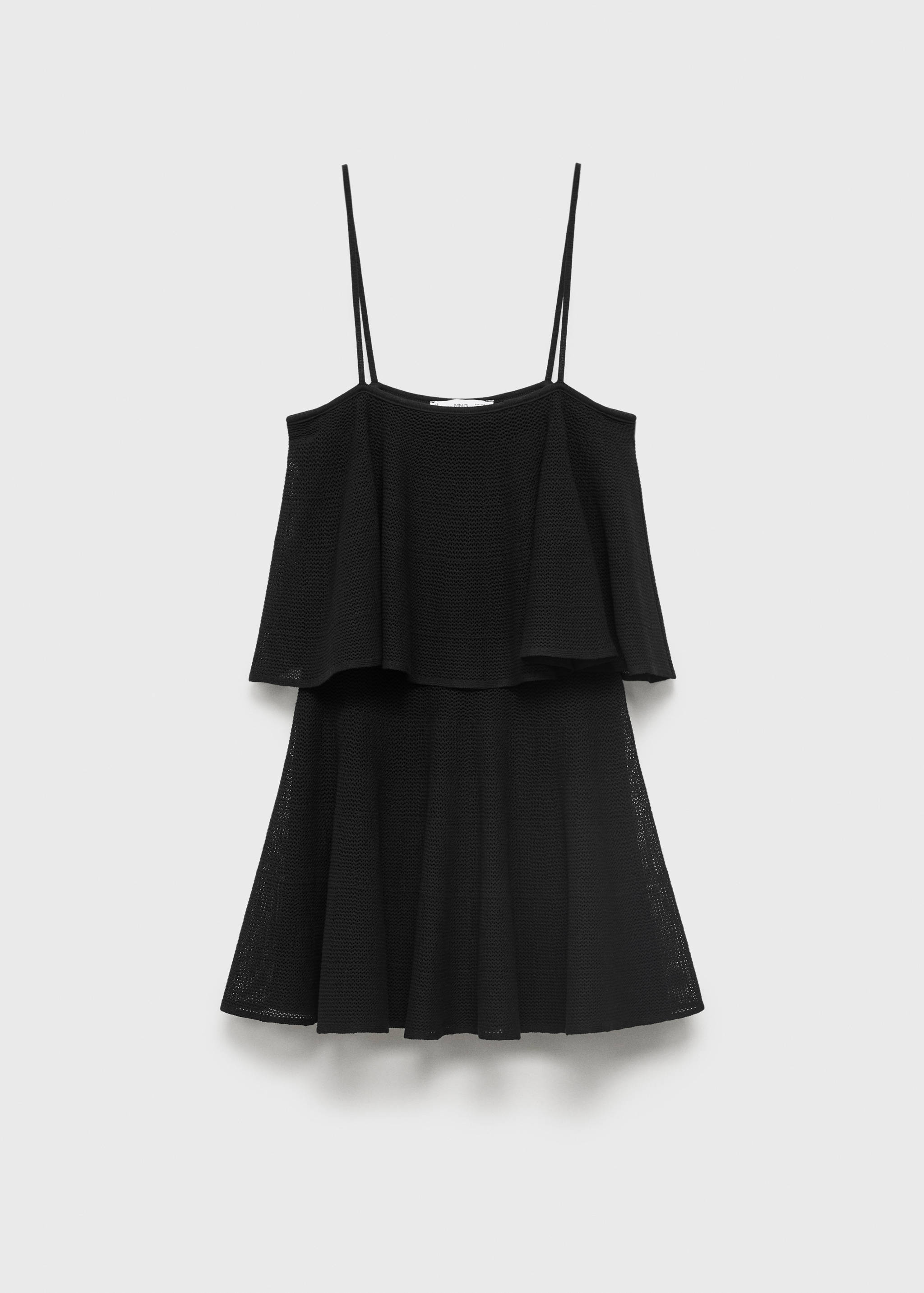 Trikåklänning volang - Artikel utan modell