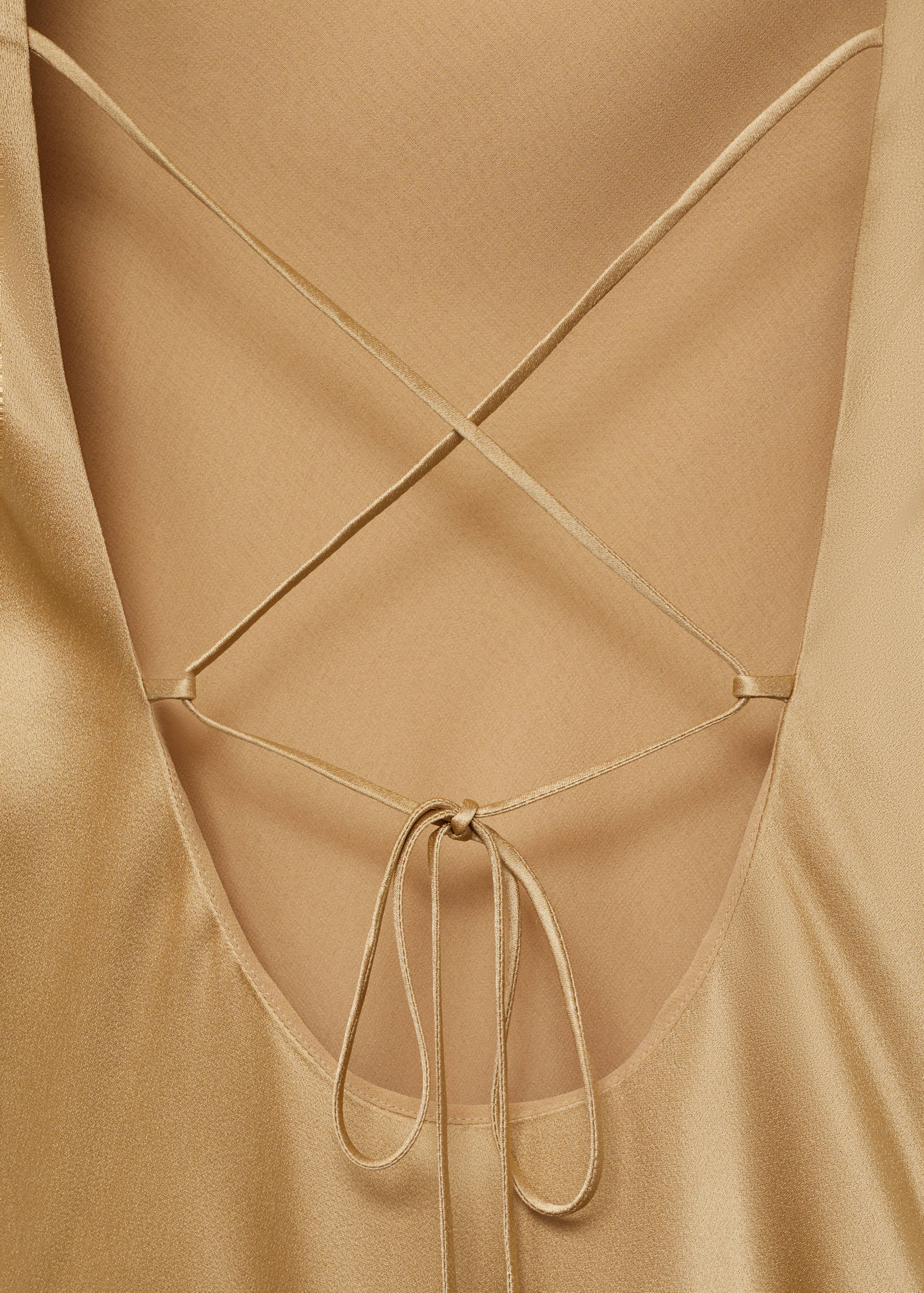 Robe satinée asymétrique à franges - Détail de l'article 0