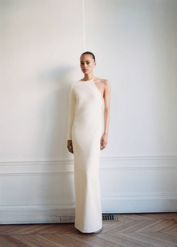 Asymmetrical open-back dress - Women | MANGO USA