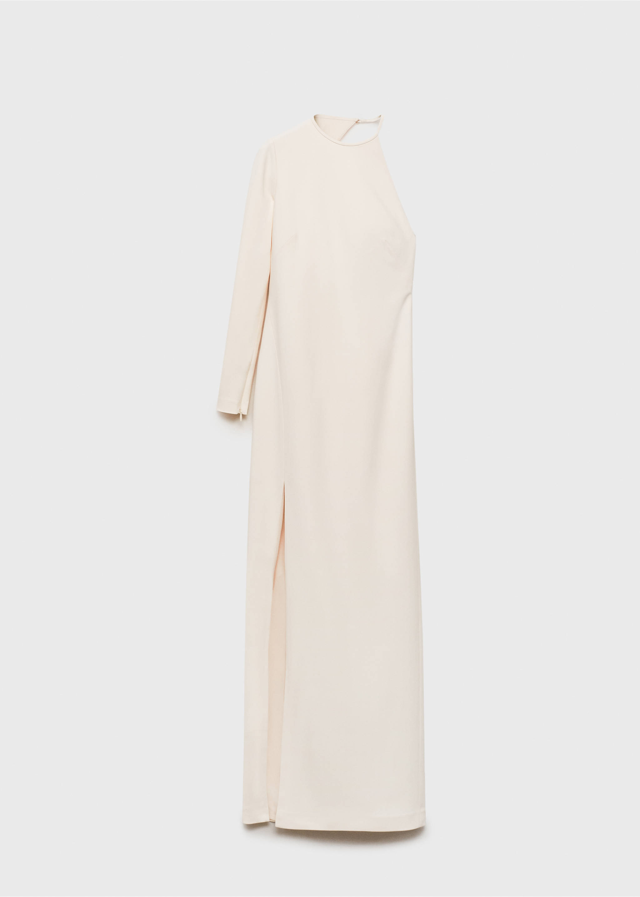 Asymmetrical open-back dress - Article without model, Off White. Ref: 17021266-00.