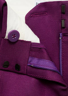 Straight-fit linen-blend suit trousers — Fuchsia 8