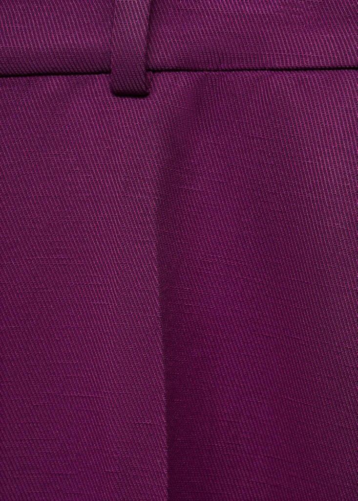 Straight-fit linen-blend suit trousers — Fuchsia