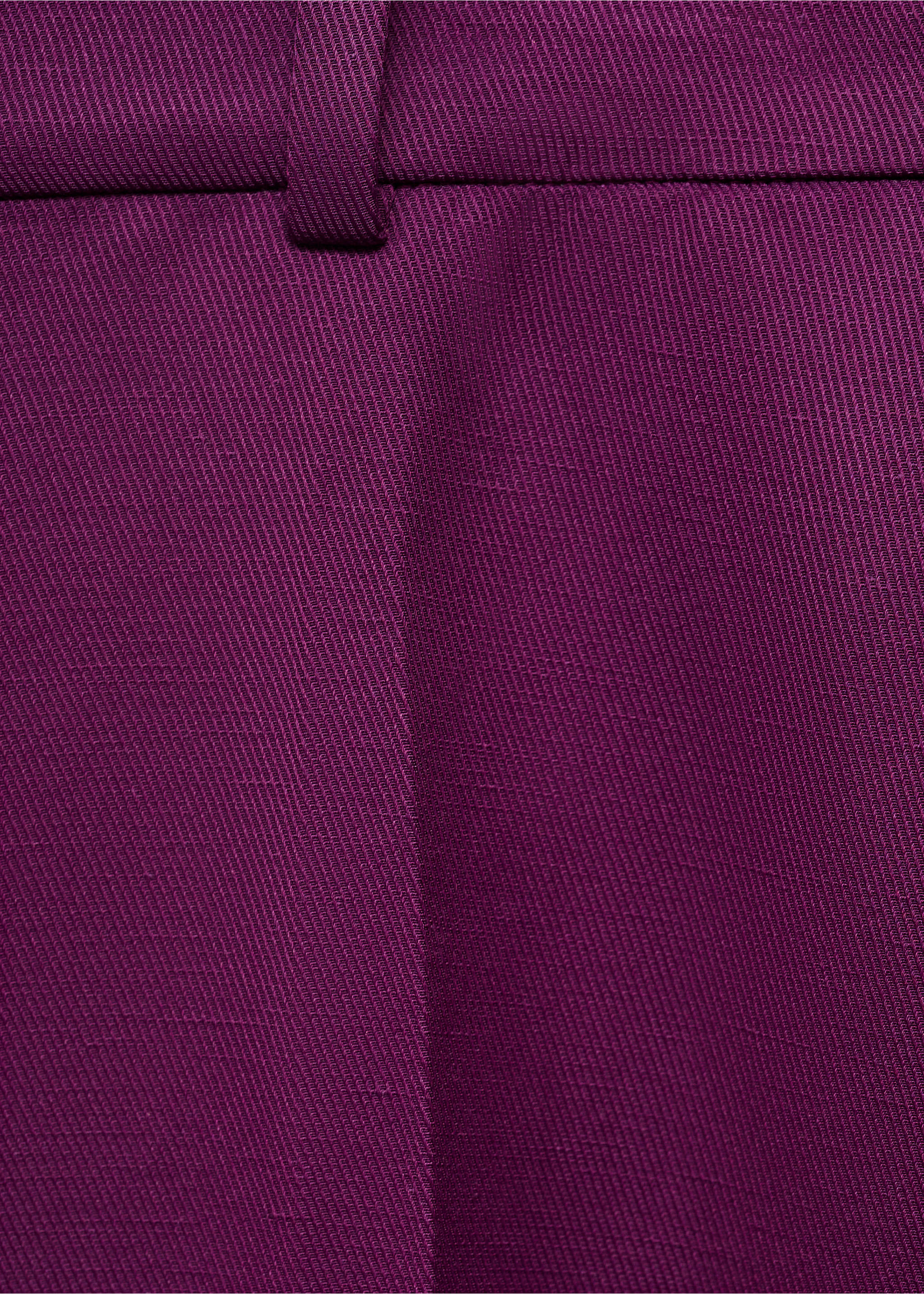 Pantalon de costume droit lin mélangé - Détail de l'article 0, Fuchsia. Ref: 17021267-00.