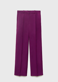 Straight-fit linen-blend suit trousers — Fuchsia 7