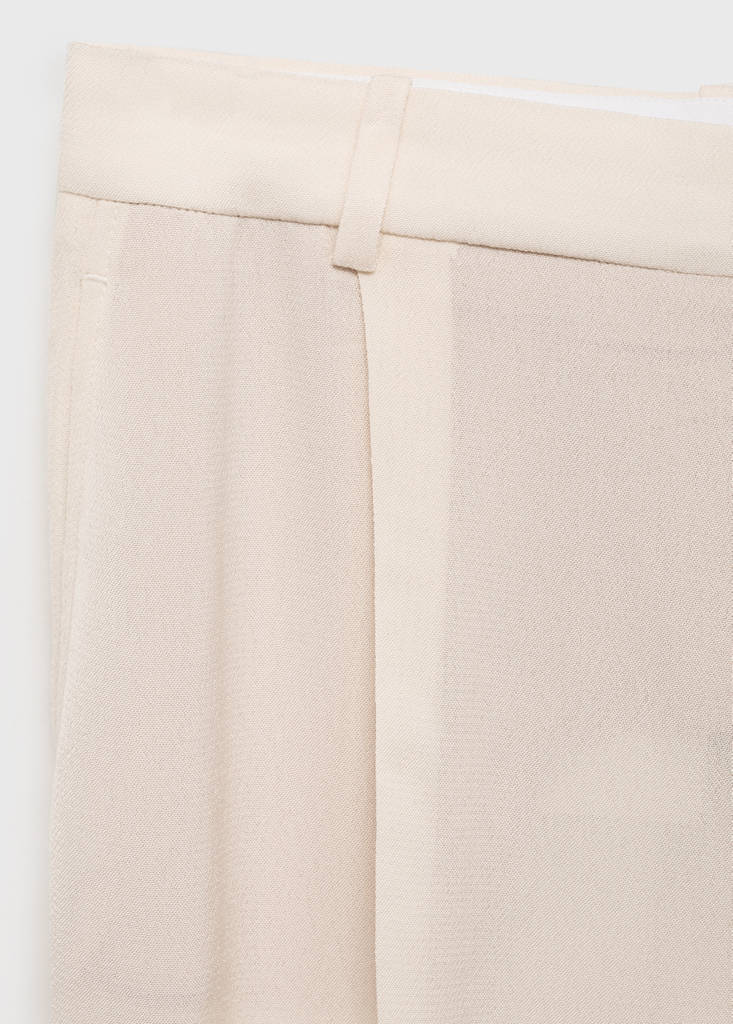 Straight-fit suit trousers — Vanilla
